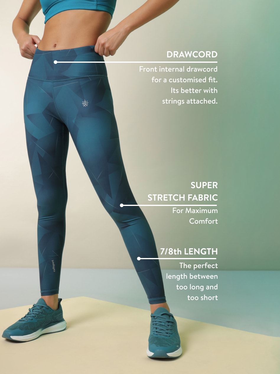 Do It All Teal Prism Tights With Pocket