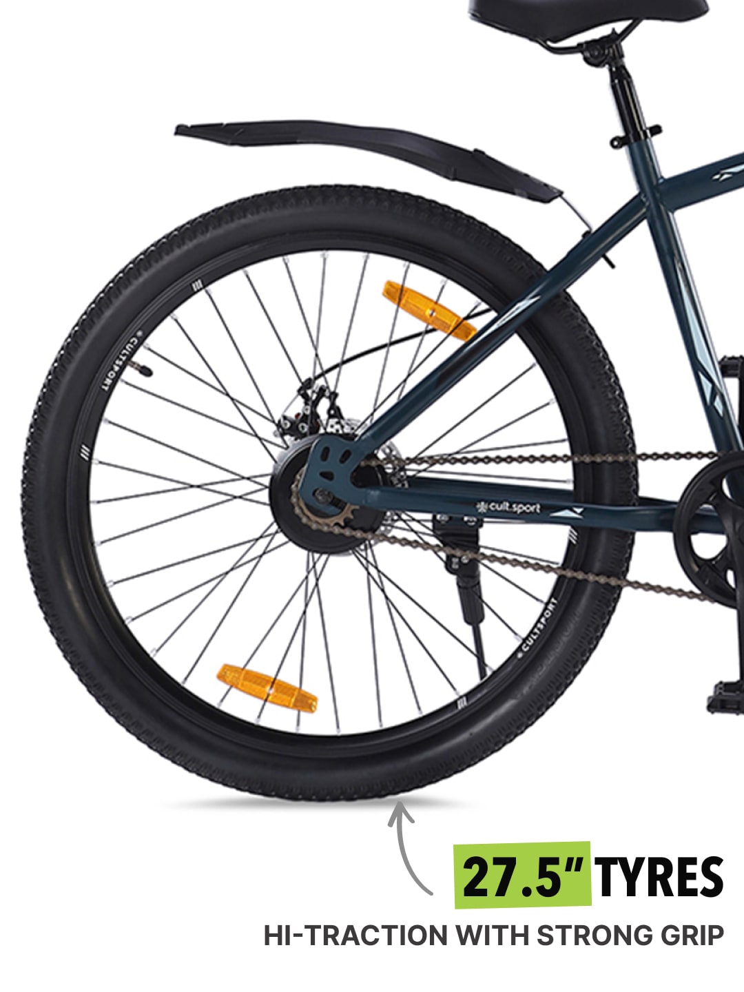 CARBIDE27.5TBLUE Steel Single Speed Mountain Cycle, Front Suspension, Disc Brake and Double Wall Rim