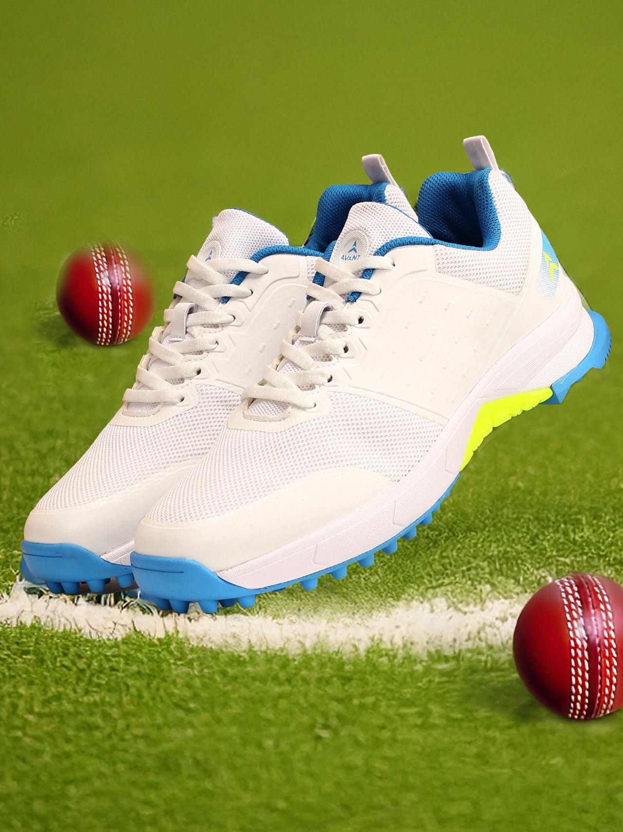 Avant Men's Active Force Cricket Shoes - White/Teal
