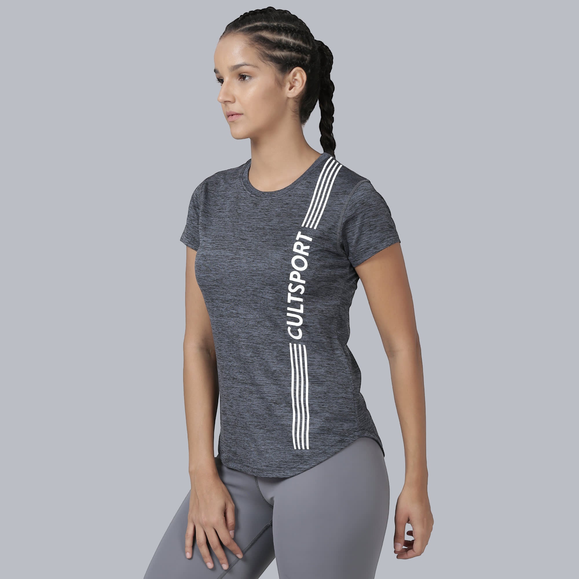 Signature Striped Slim Fit T-shirt - Grey