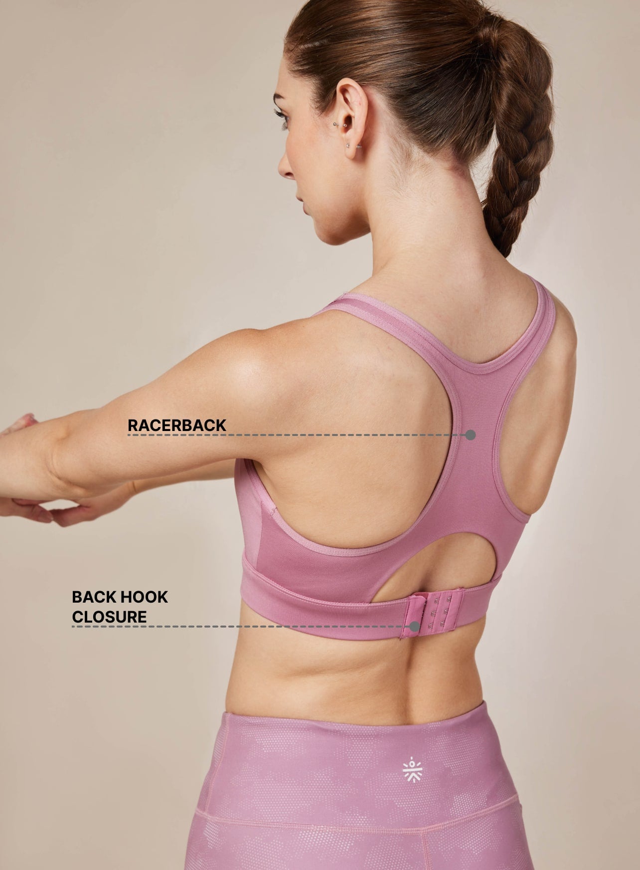 Women's Cult Pink Racer Back Hook Bra