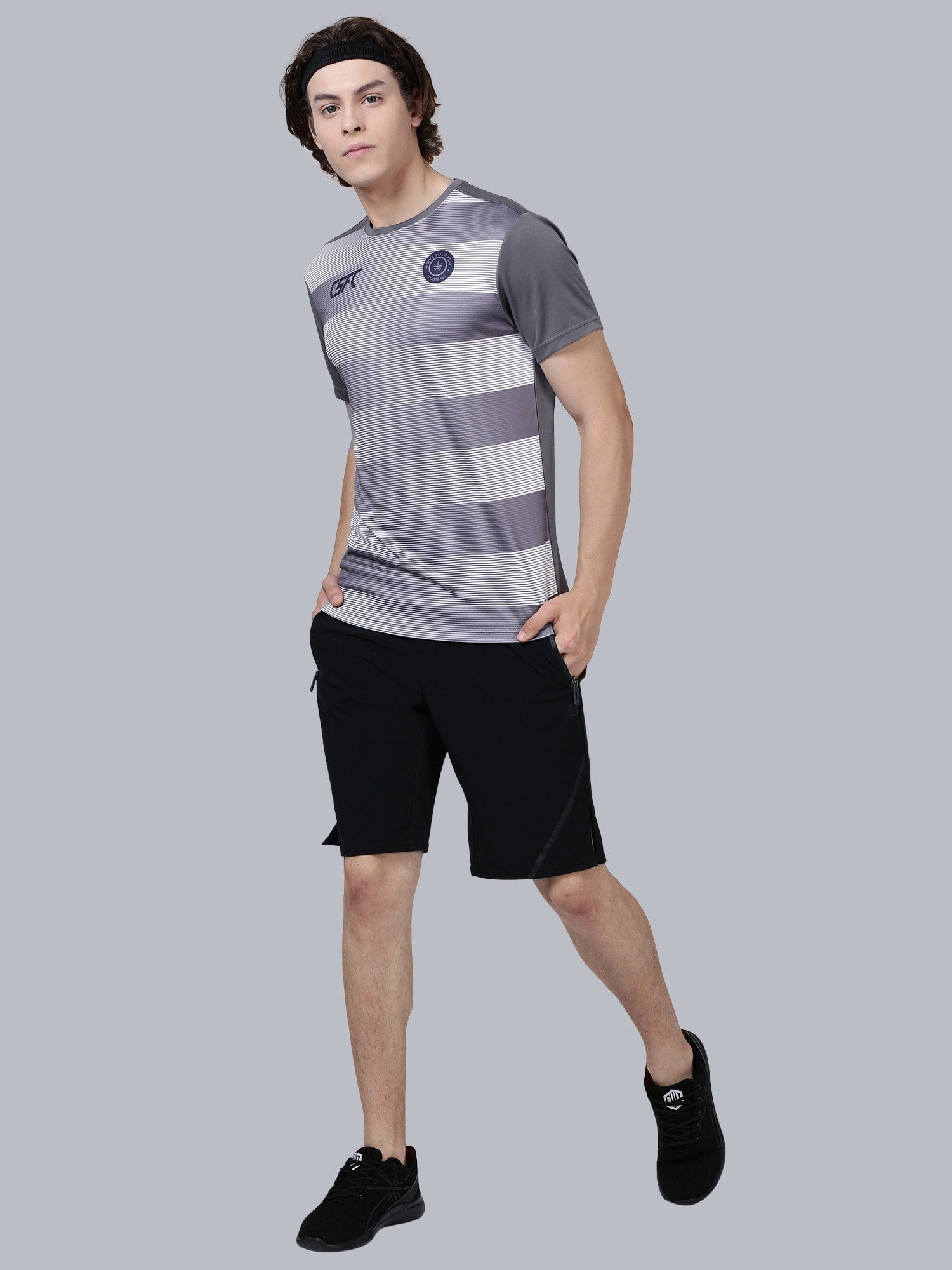 Dugout Stripe Grey Relaxed Tee