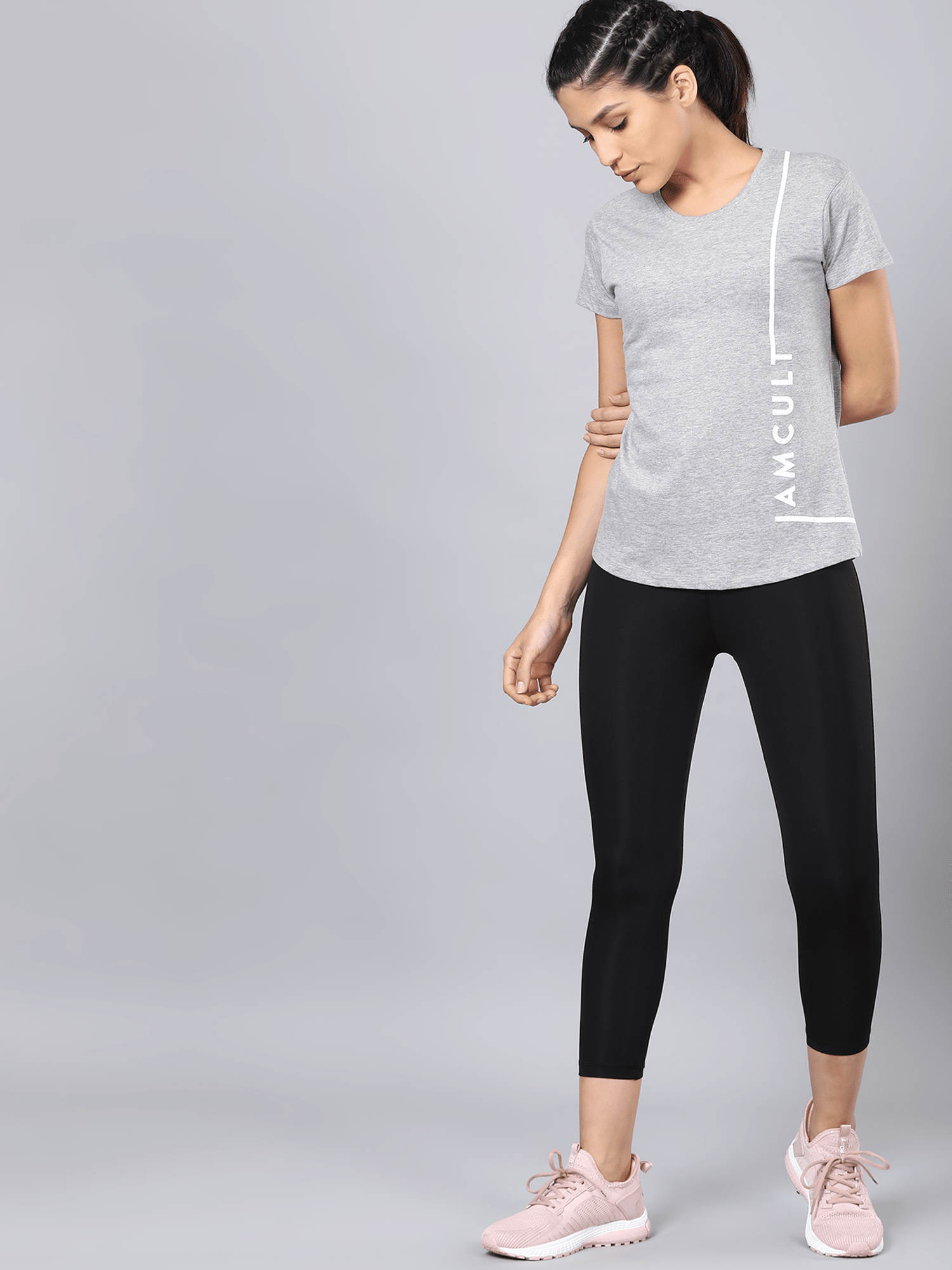 Vital Bolt Light Grey Workout Tee