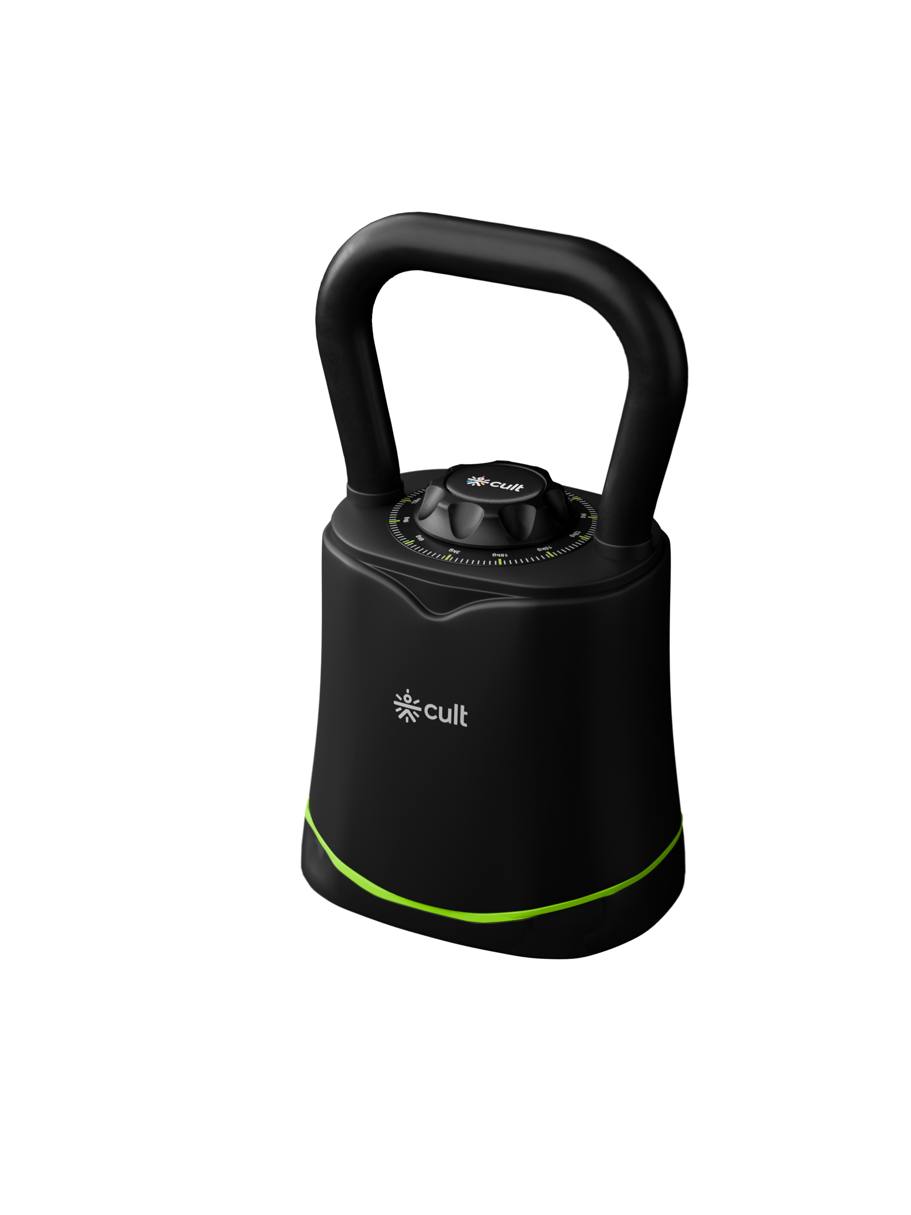 Cult Adjustable Kettlebell 18 Kg | 6-in-1 Weight Settings: 3-18 Kg | Wide Handle & Stable Base | Compact Strength Training Equipment for Home Gym