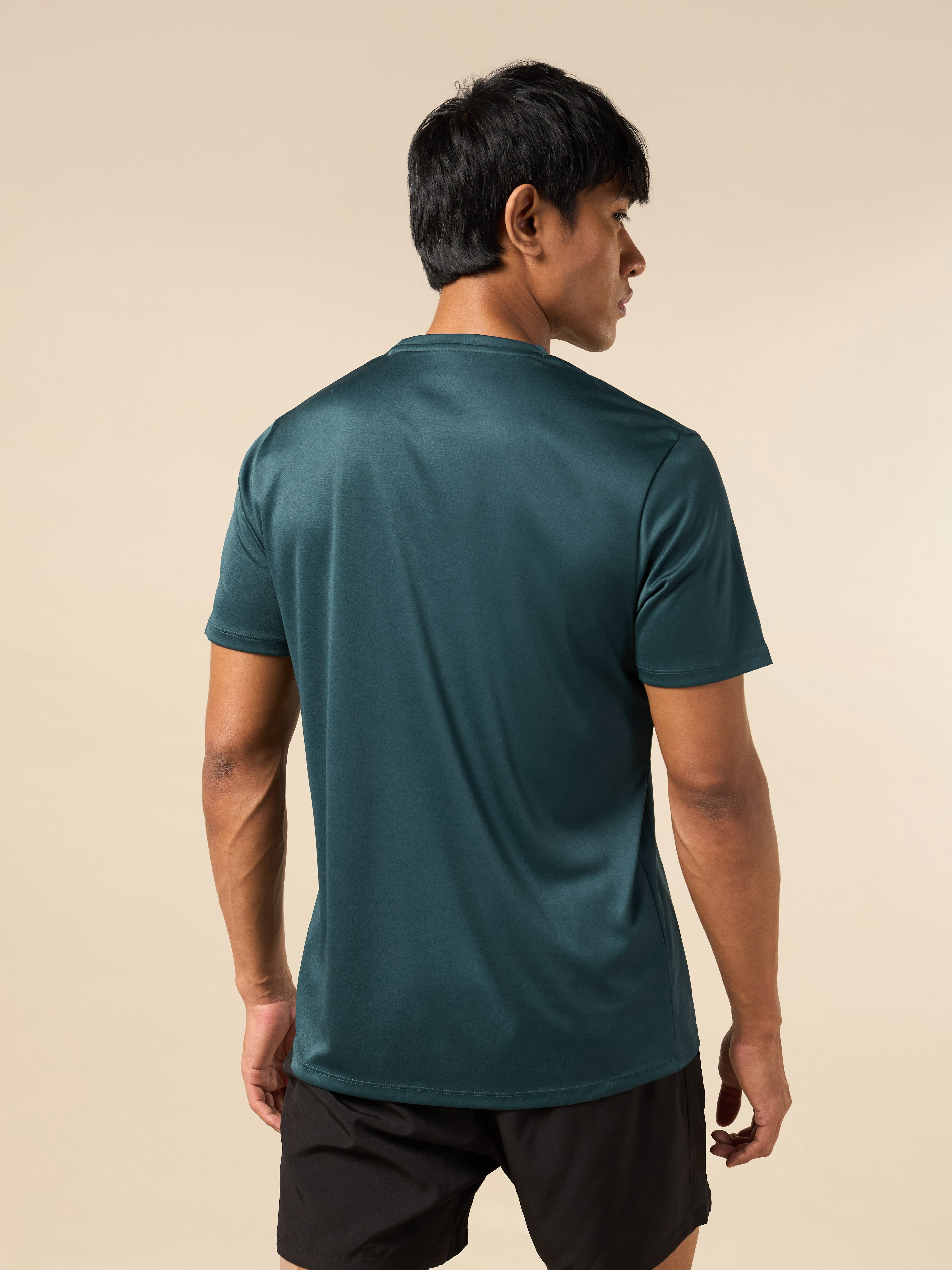 Men's Blue Brand Carrier Print T-shirt