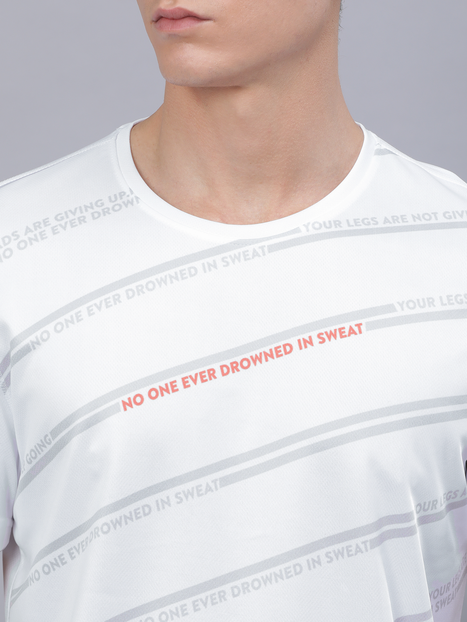 Signature Slant White Workout Tee