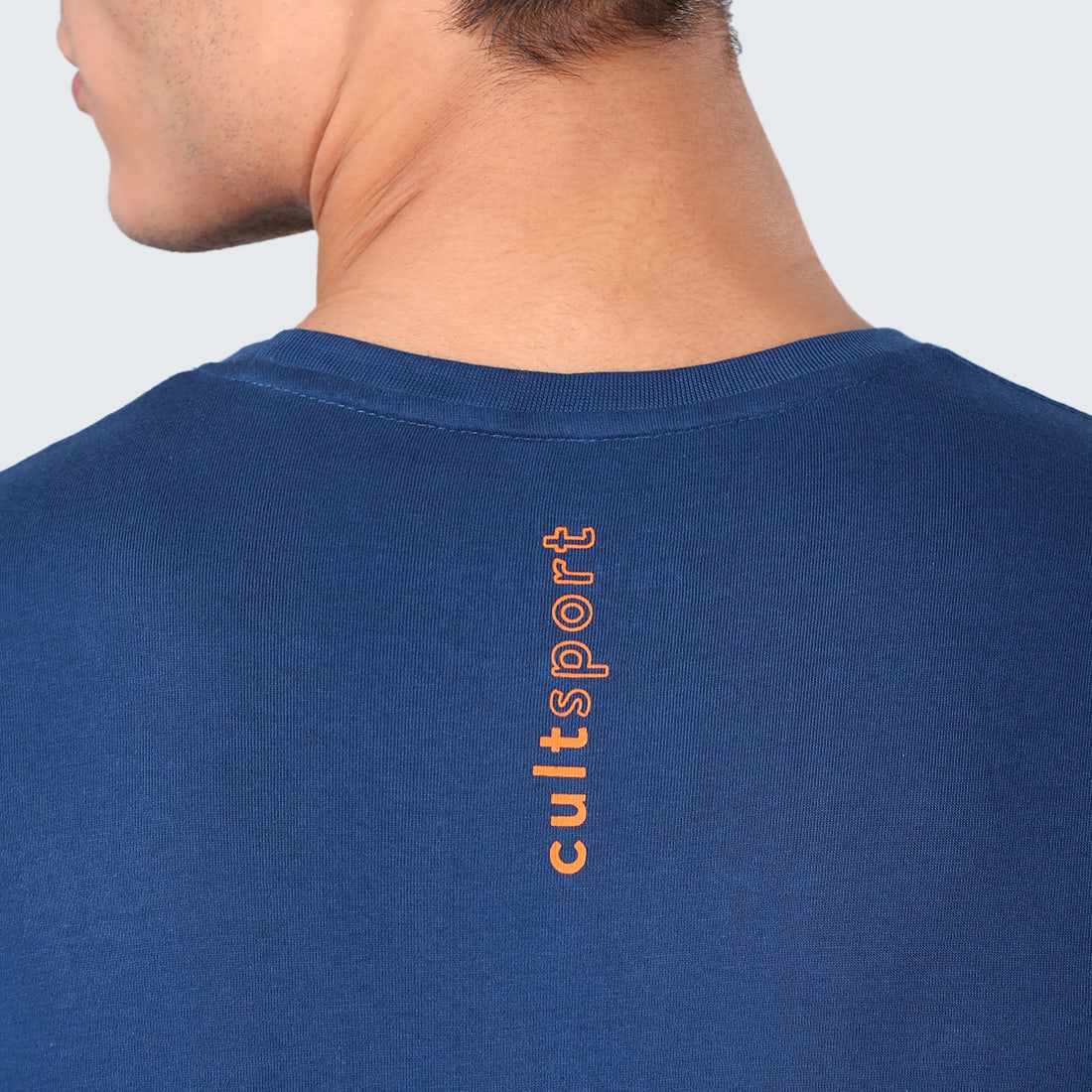 Everydays Slide Blue Cotton Tee