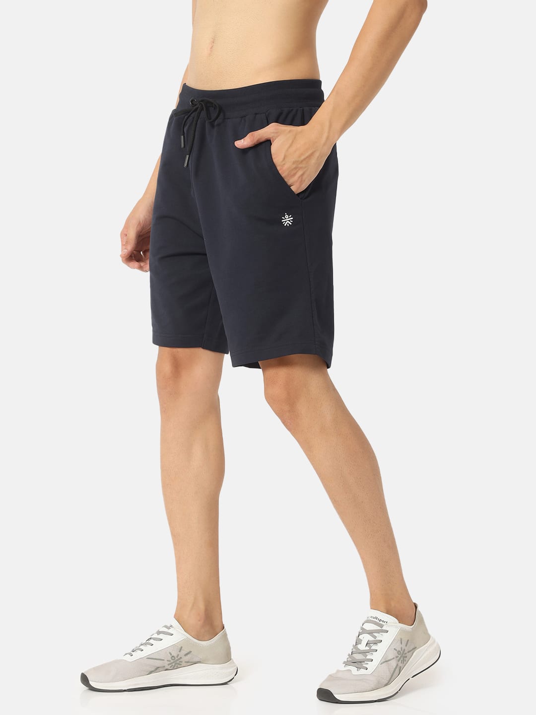 Graphic Print Shorts with Side Pockets