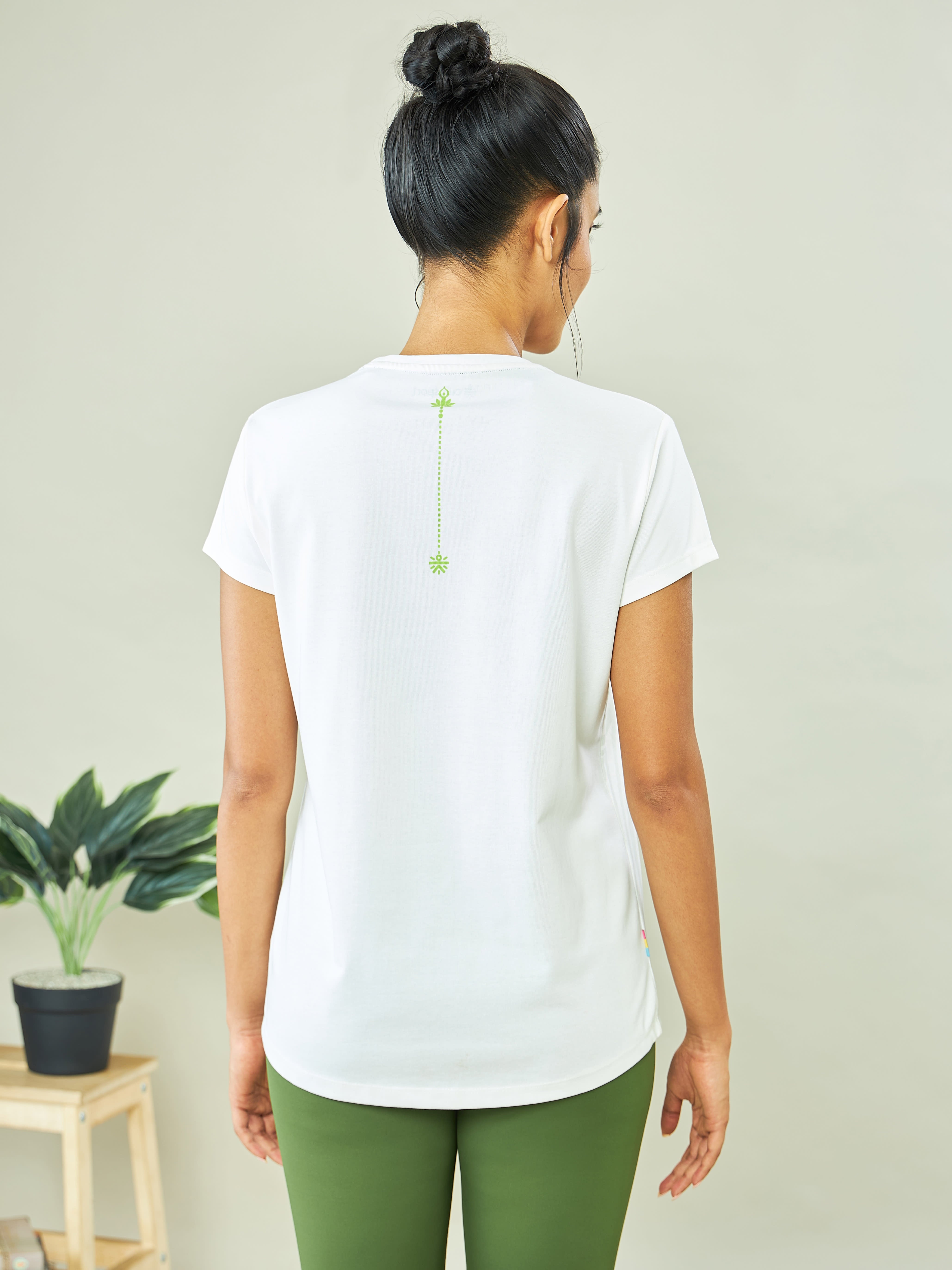 Botanical Print Yoga T-shirt