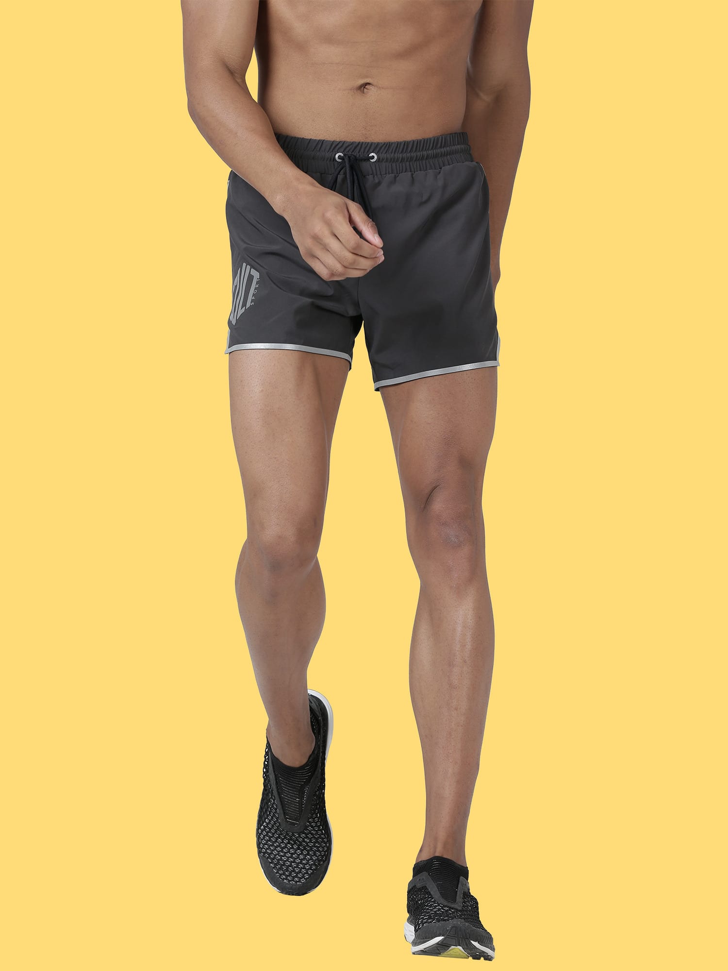 Blakout Leap Grey Running Shorts