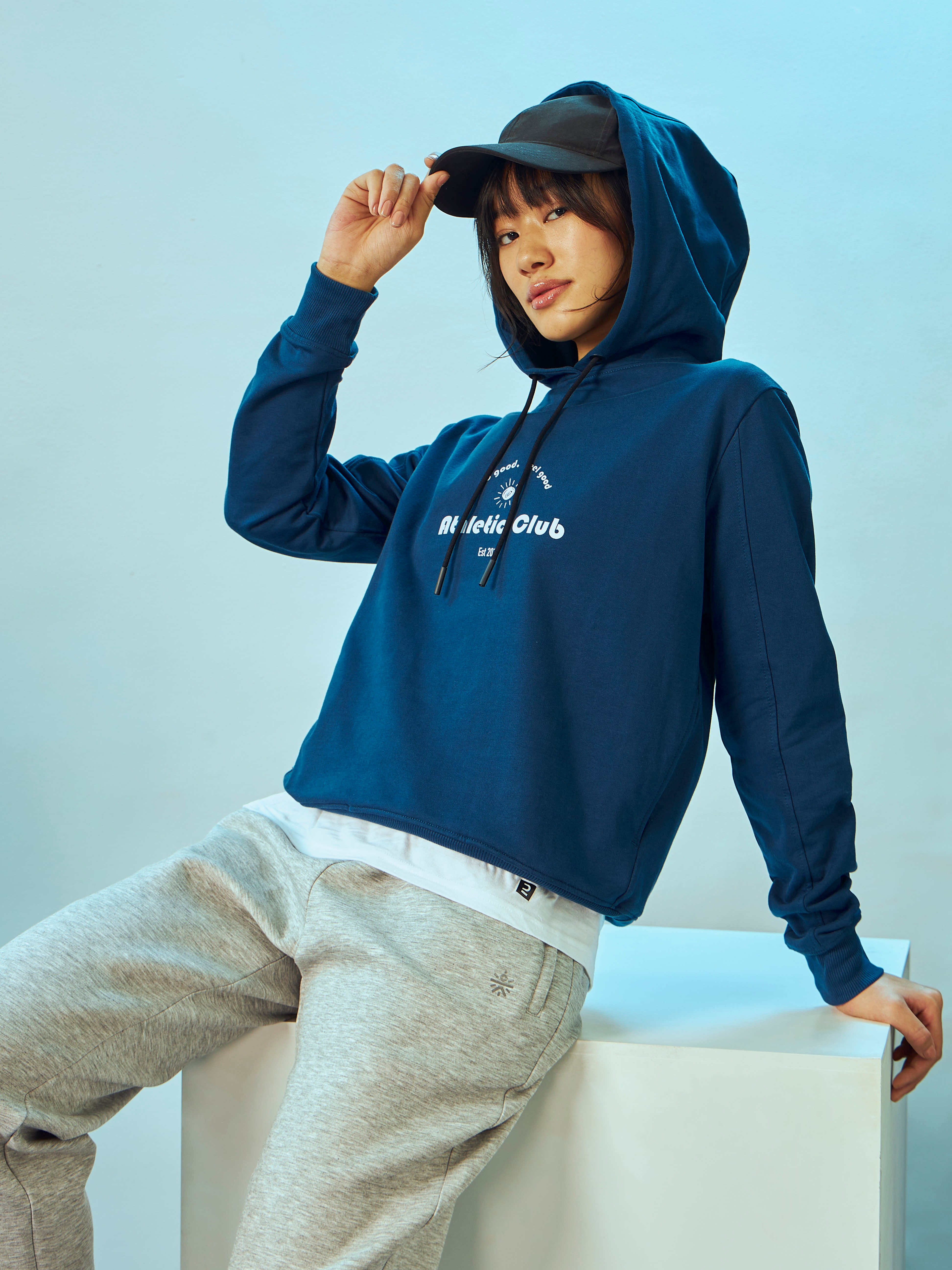 Typographic Print Sweatshirt with Pockets