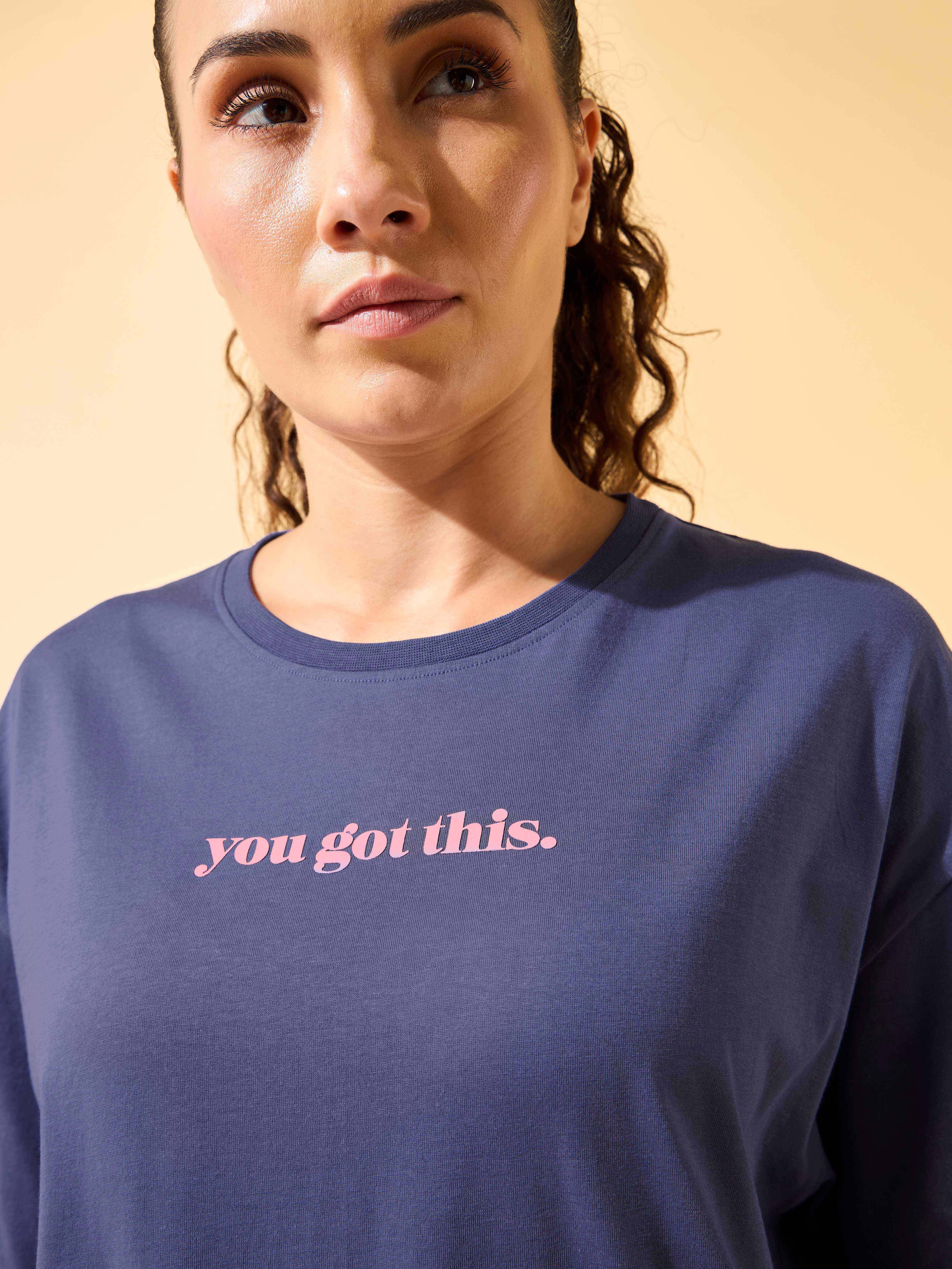 You Got This Puff Print Oversized T-shirt