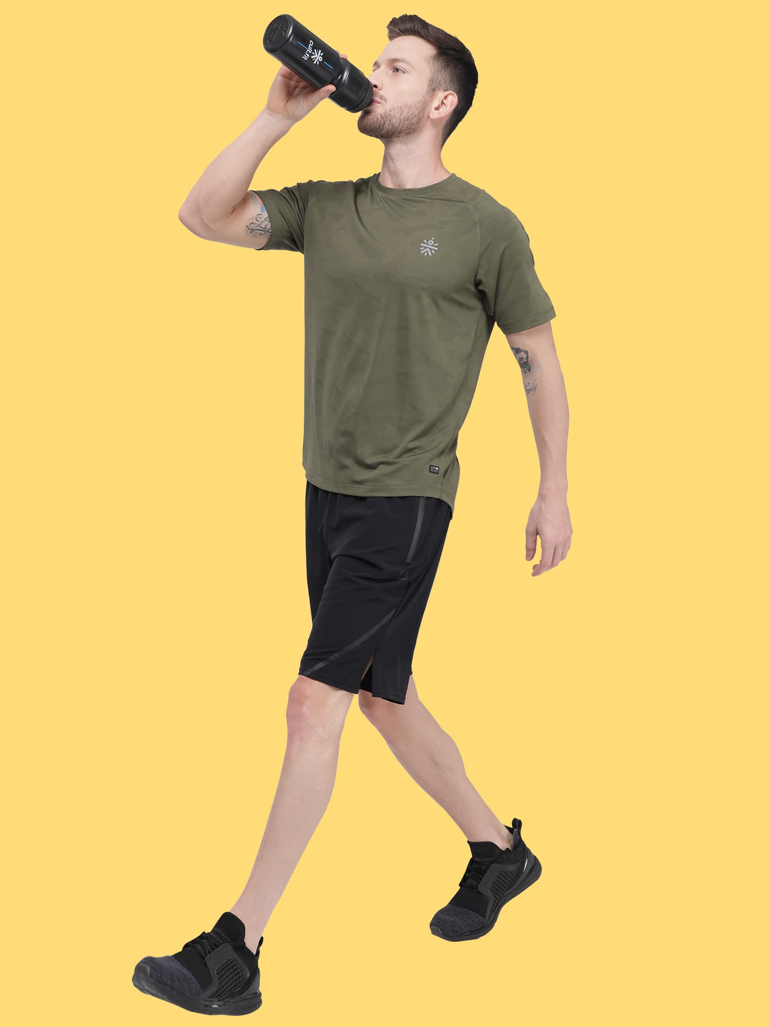 Vital Breathe Olive Running Relaxed Tee