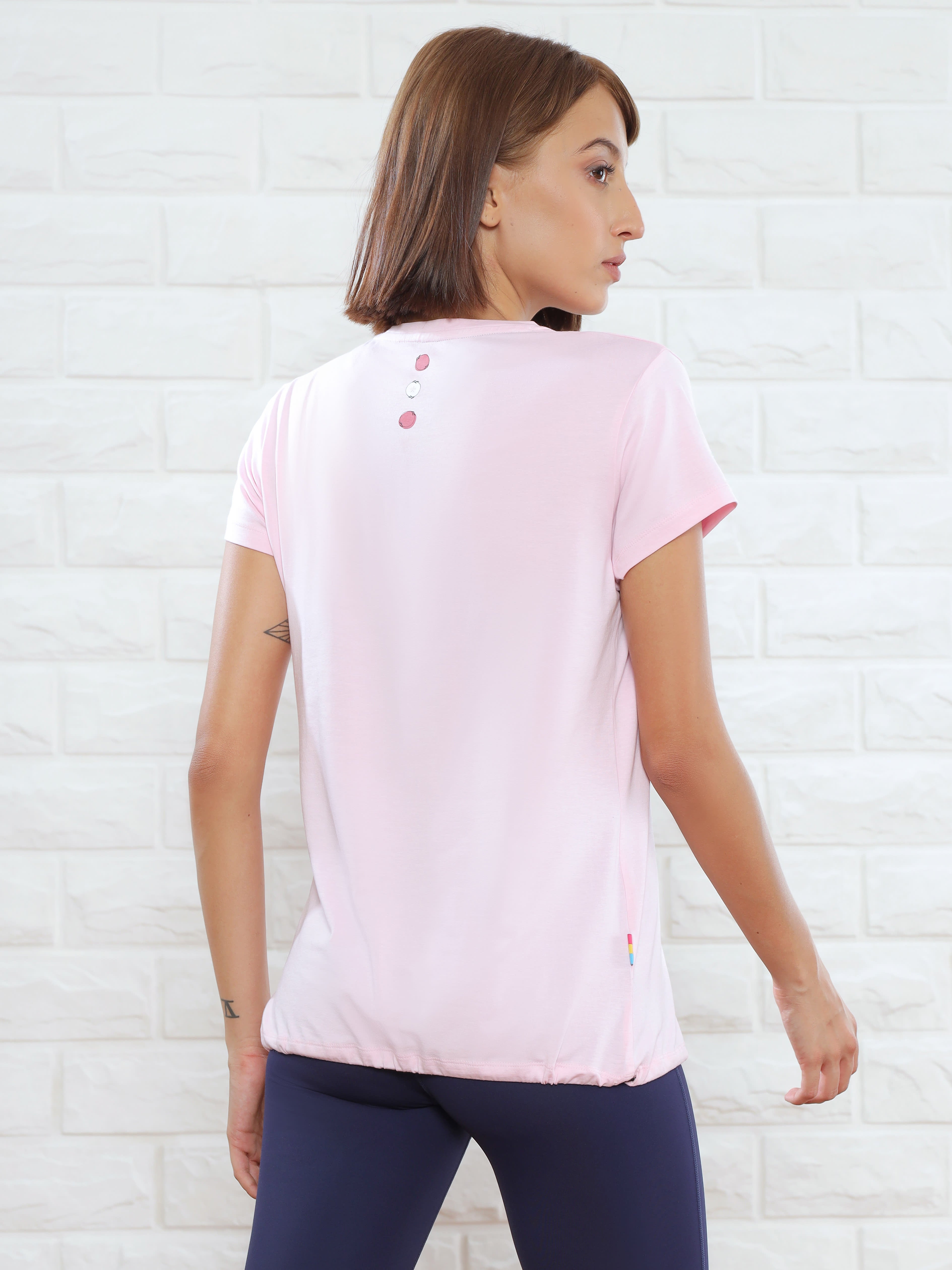 Graphic Print Yoga T-shirt