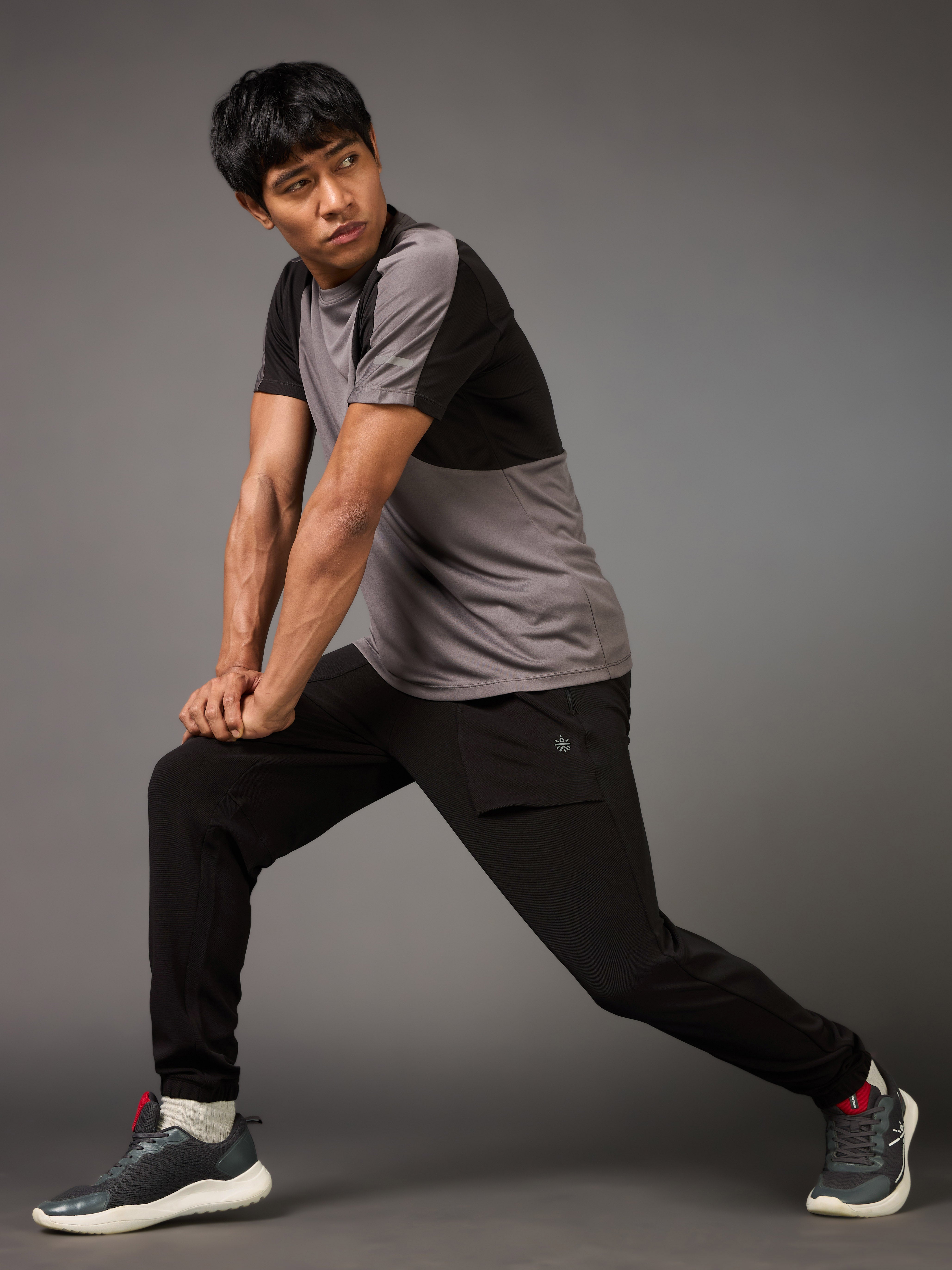 Men's Terrain Black Running Trackpant