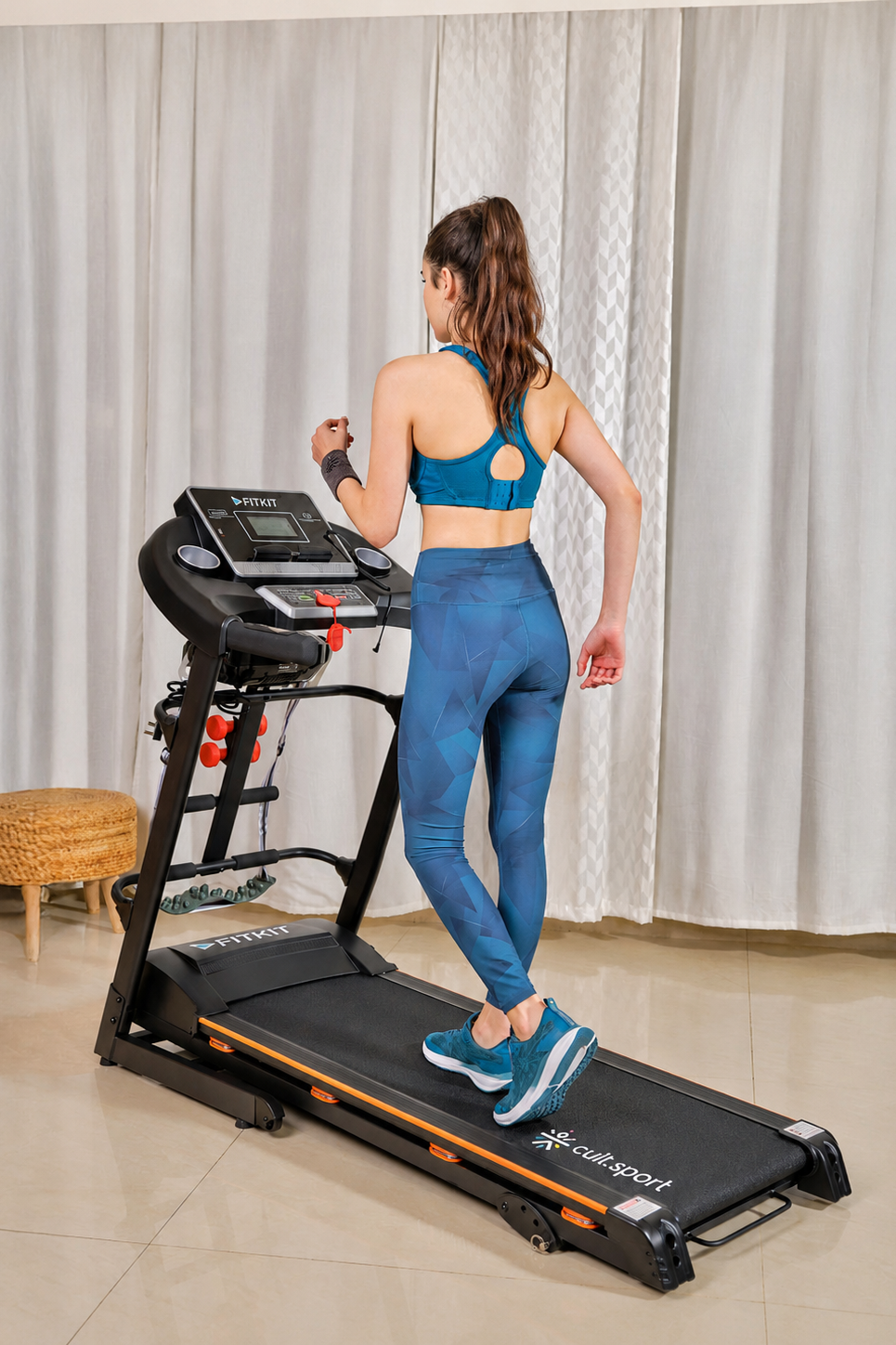 FT100M Treadmill 4.5HP | Massager | 3-level Manual-Incline | Max Weight-110kg | Max Speed-14.8kmph (with 6 months extended warranty)