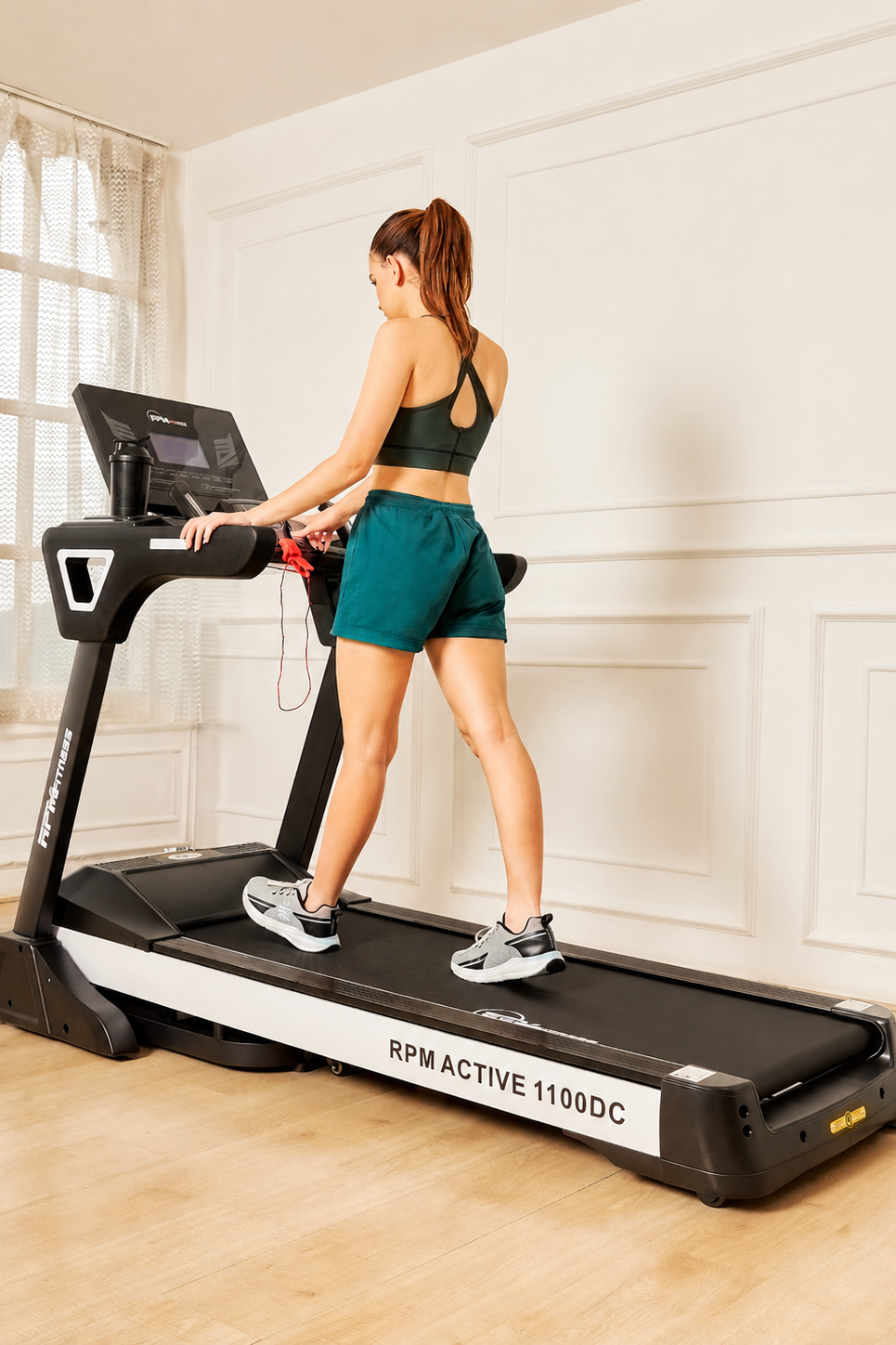 RPM Active1100DC 6 HP Peak Treadmill | 15-level Auto-Incline | Max Weight-140kg | Max Speed-18kmph (with 6 Months extended warranty)