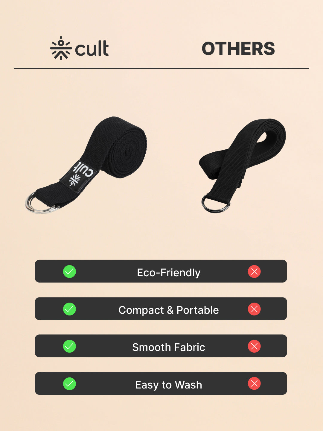 cult Yoga Stretch Belt Black