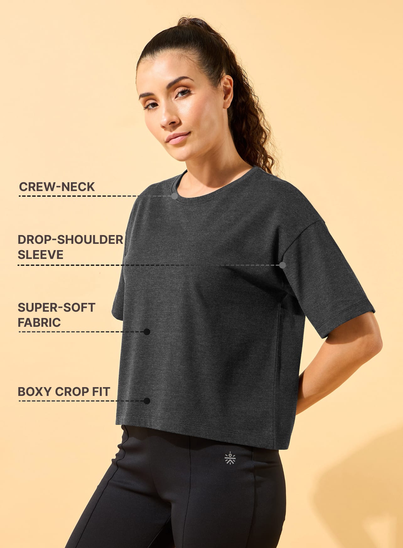 Sporty Chic Boxy Crop T-shirt