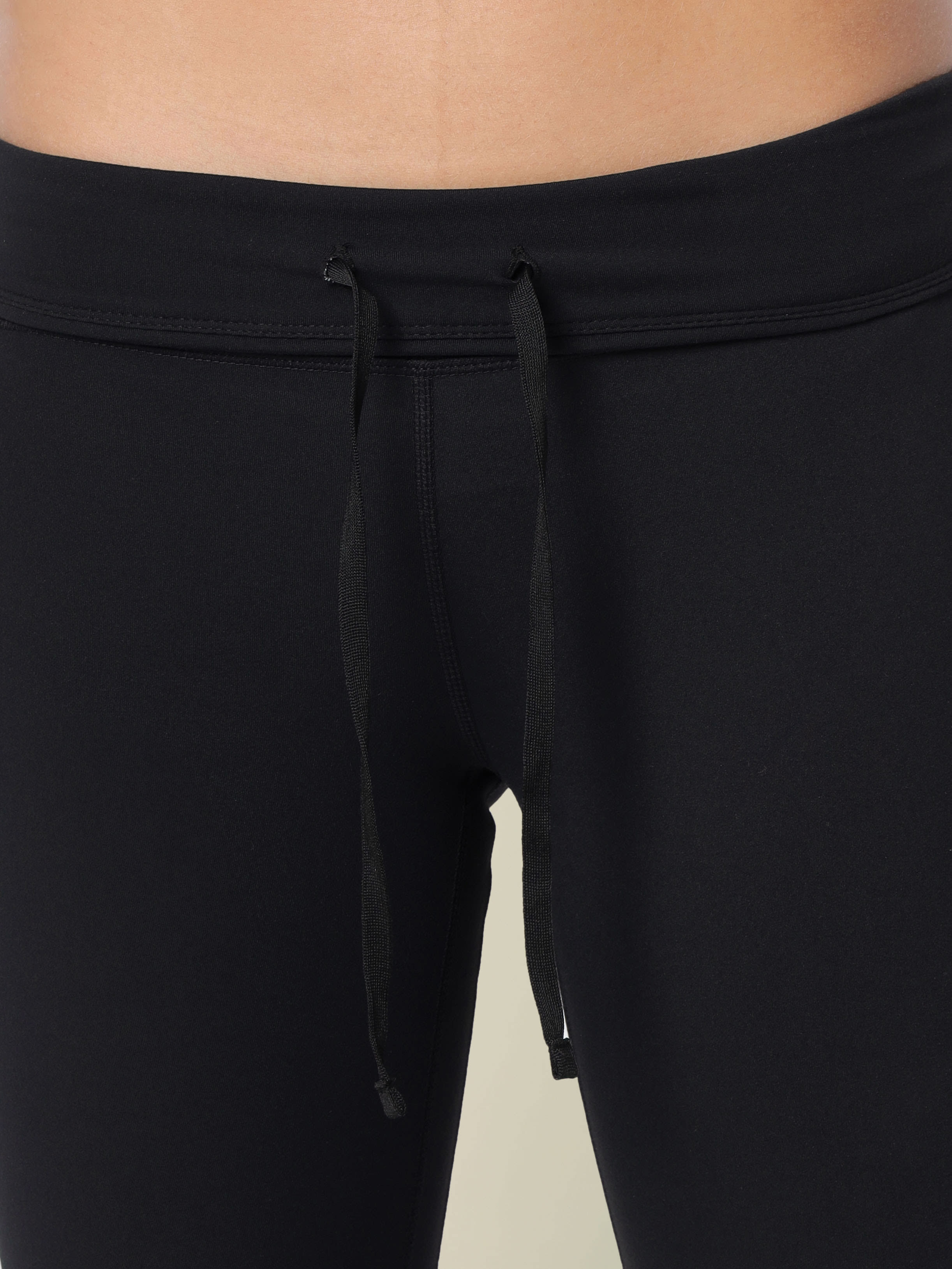 Black Do It All Logo Print Tights With Pocket