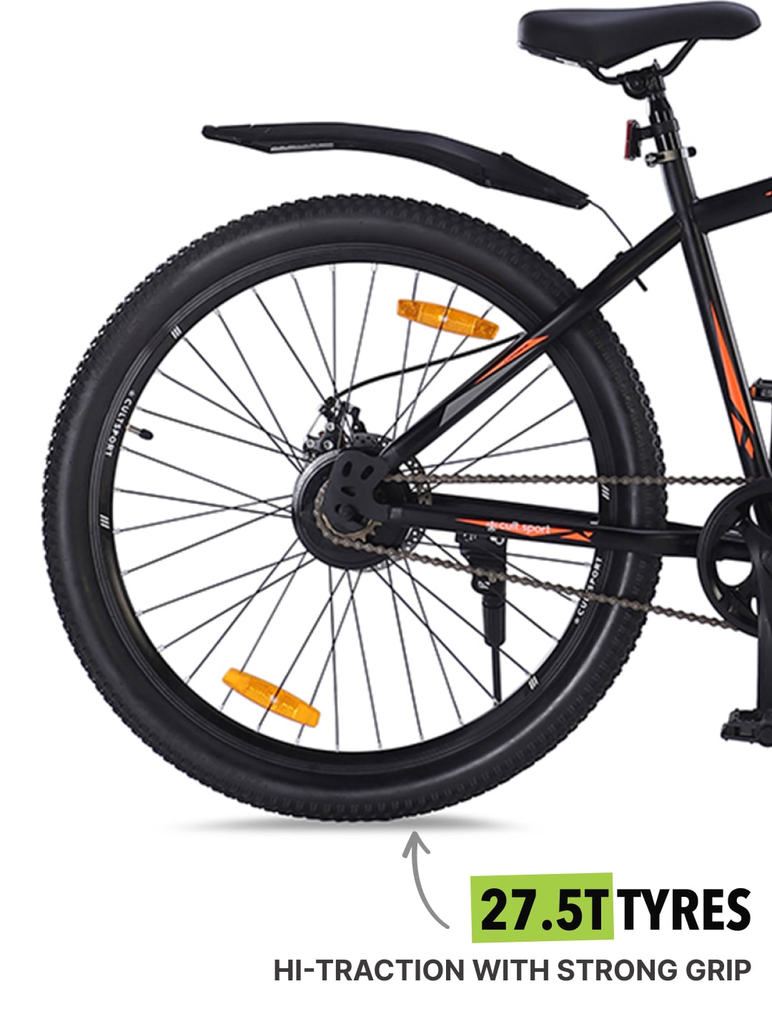 CARBIDE27.5TBlACK Steel Single Speed Mountain Cycle, Front Suspension, Disc Brake and Double Wall Rim