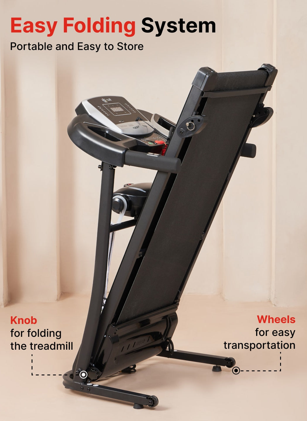 Cultrun M3.0 3HP Peak Treadmill | 3-level Manual-Incline | Max Weight-100kg | Max Speed-10 kmph (with 6 months extended warranty)