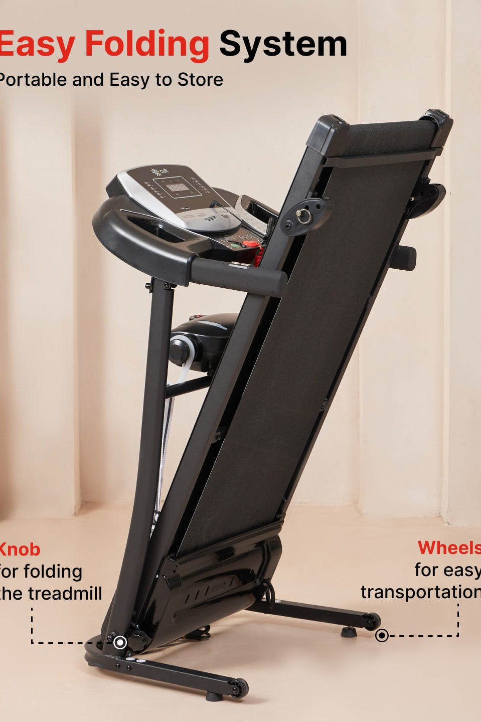 Cultrun M3.0 3HP Peak Treadmill | 3-level Manual-Incline | Max Weight-100kg | Max Speed-10 kmph (with 6 months extended warranty)