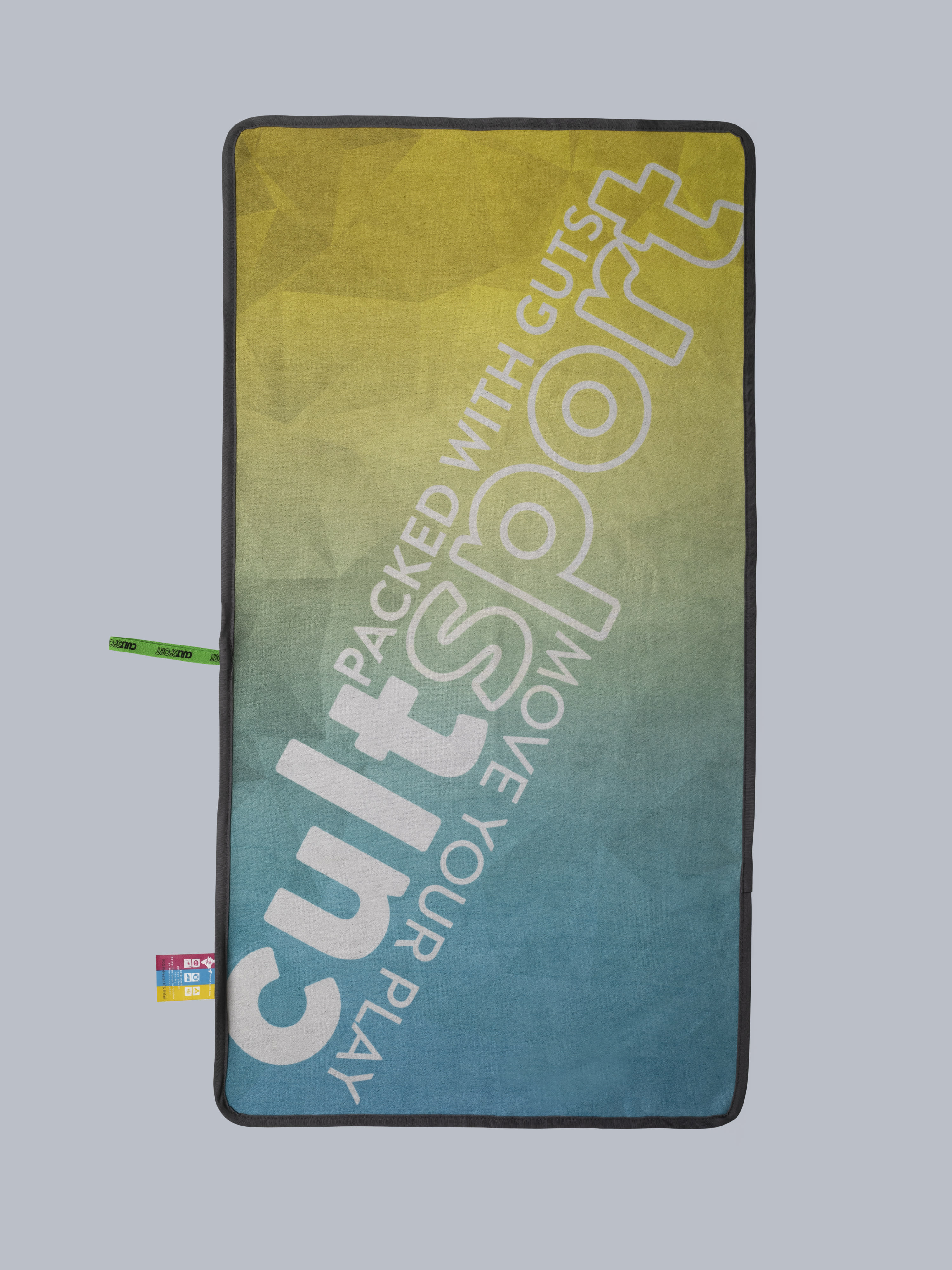 Packed With Guts Green-blue Gym Towel