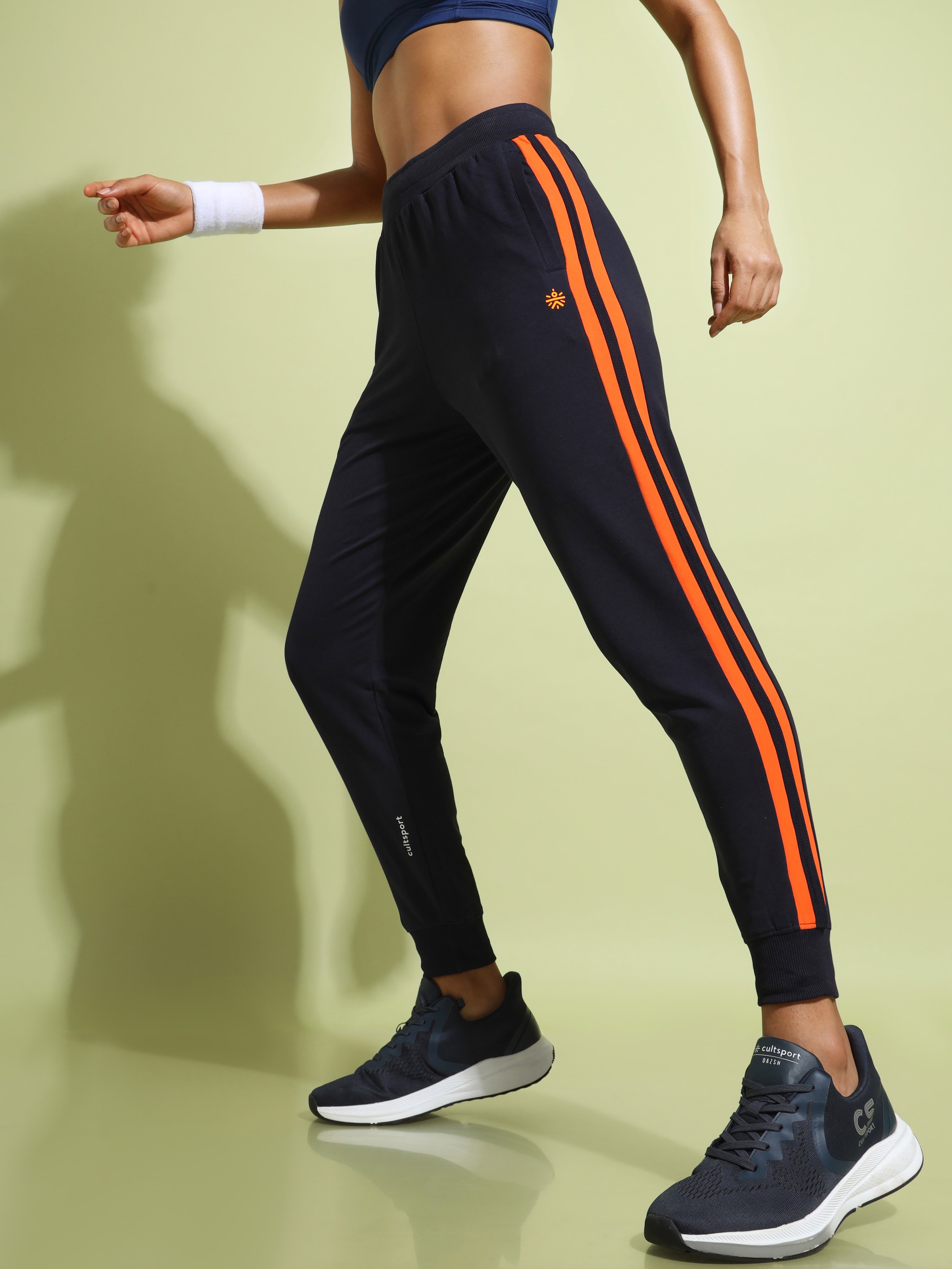 Joggers with Contrast Piping Detail