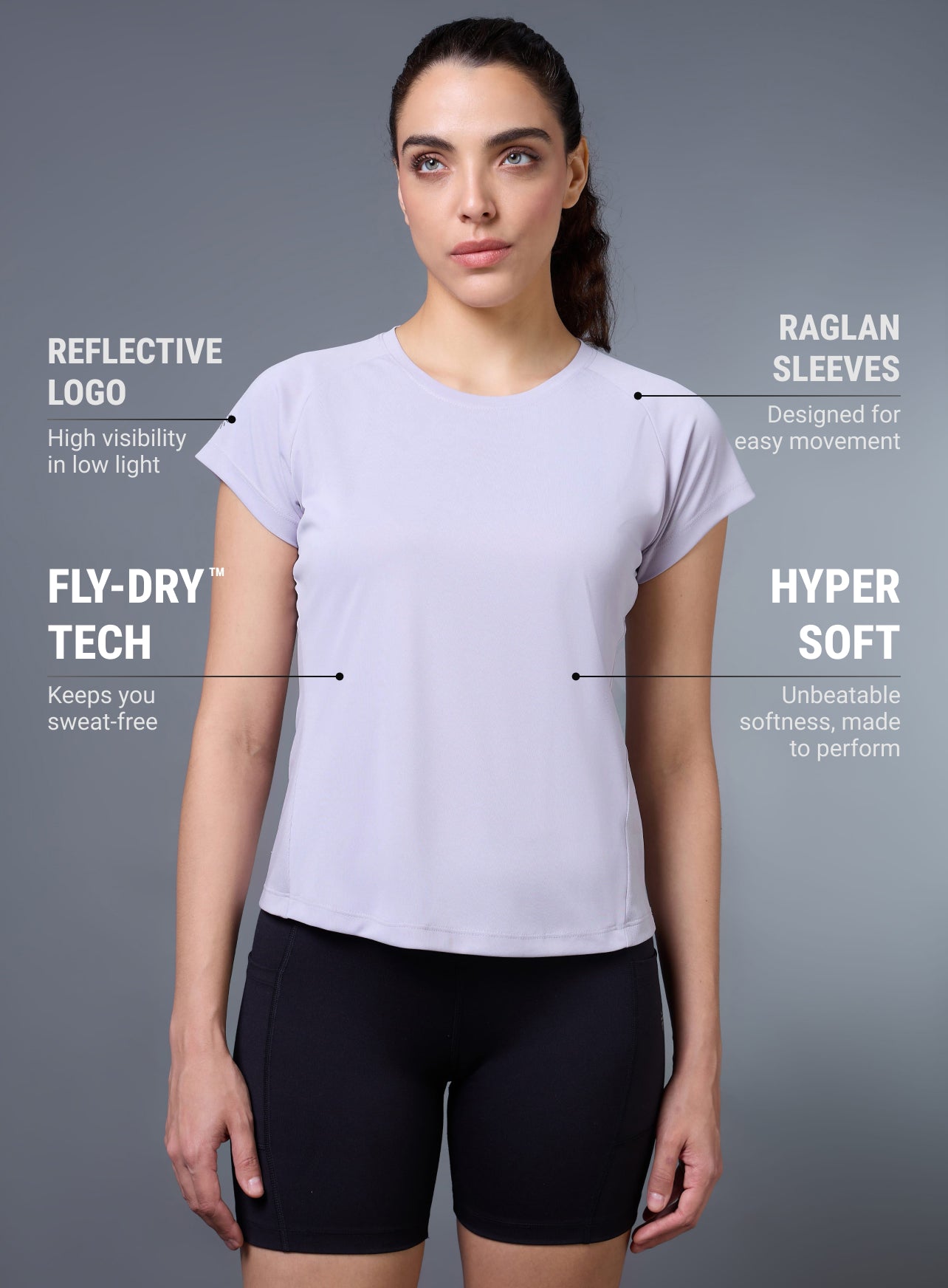 Women's Purple The Runner's Essential T-shirt