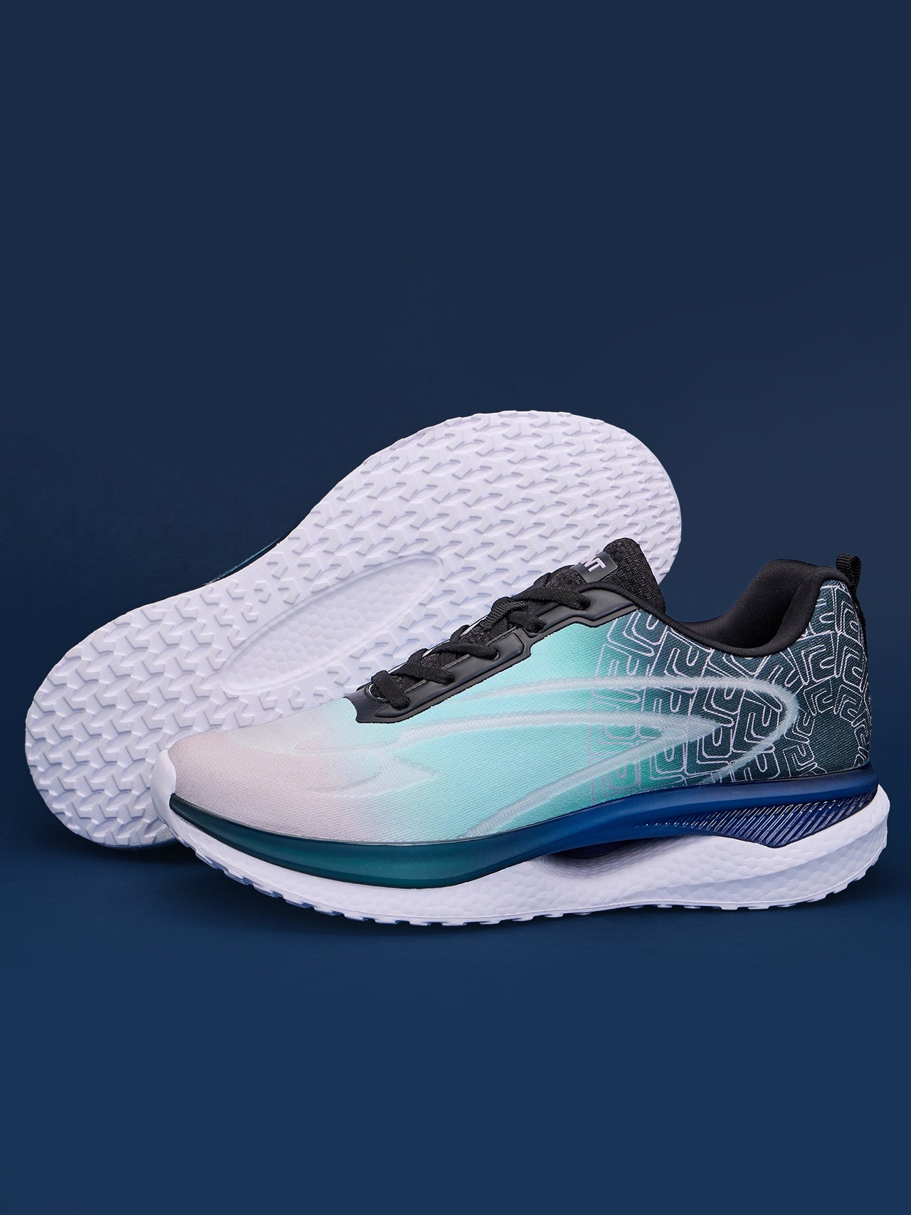 Avant Men's Spark Active Sports shoes - Black/Sky Blue