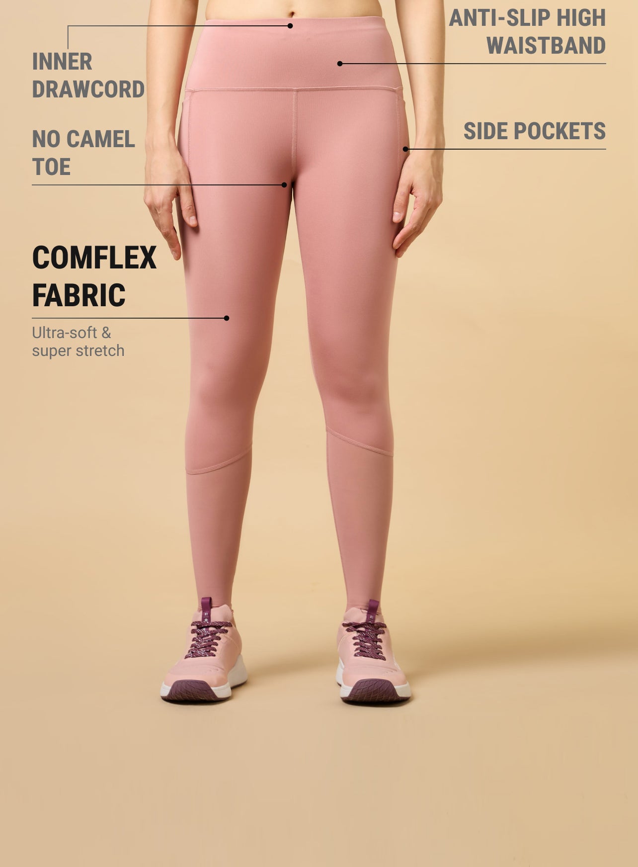 Women's Pink High Energy Training COMFlex Tights