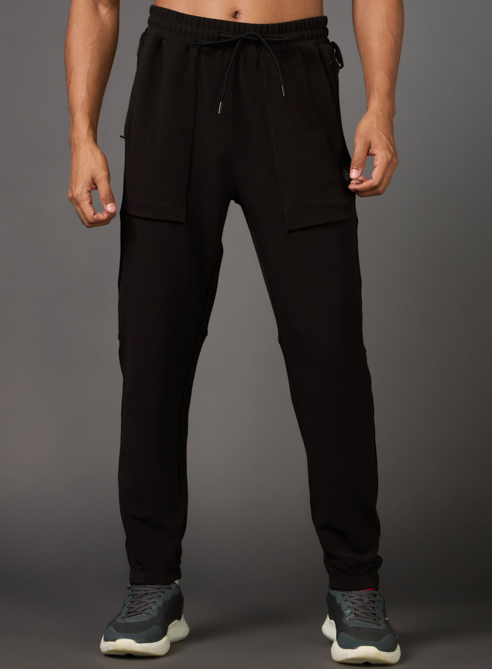Men's Terrain Black Running Trackpant