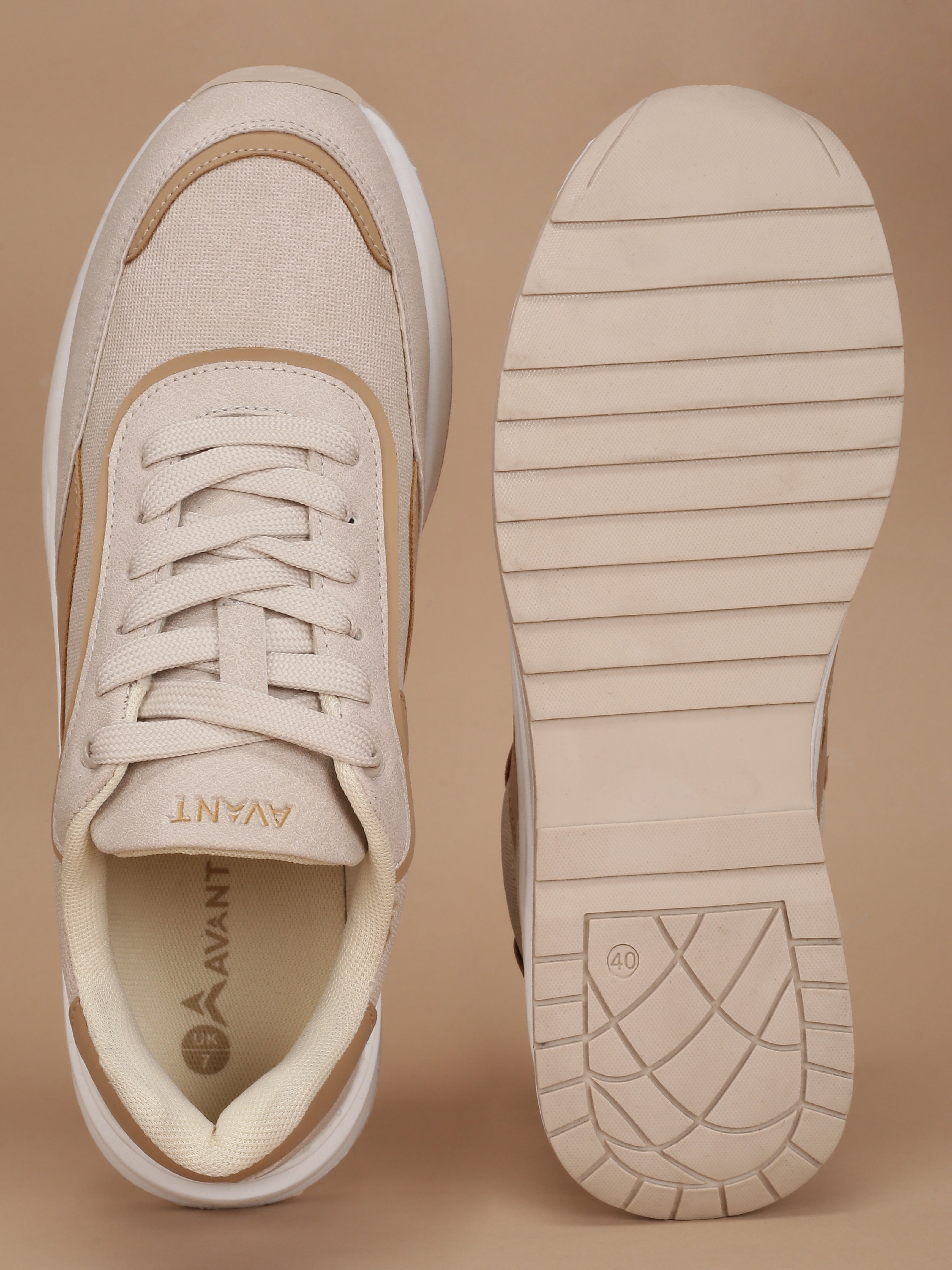 Avant Women's Mova Sneakers - Beige/Brown