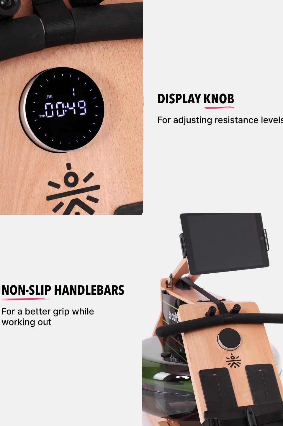 Foldable Water Rower | 16 Level Water Resistance | Max Weight-150kg (6 Months extended Warranty only on Cultsport.com)