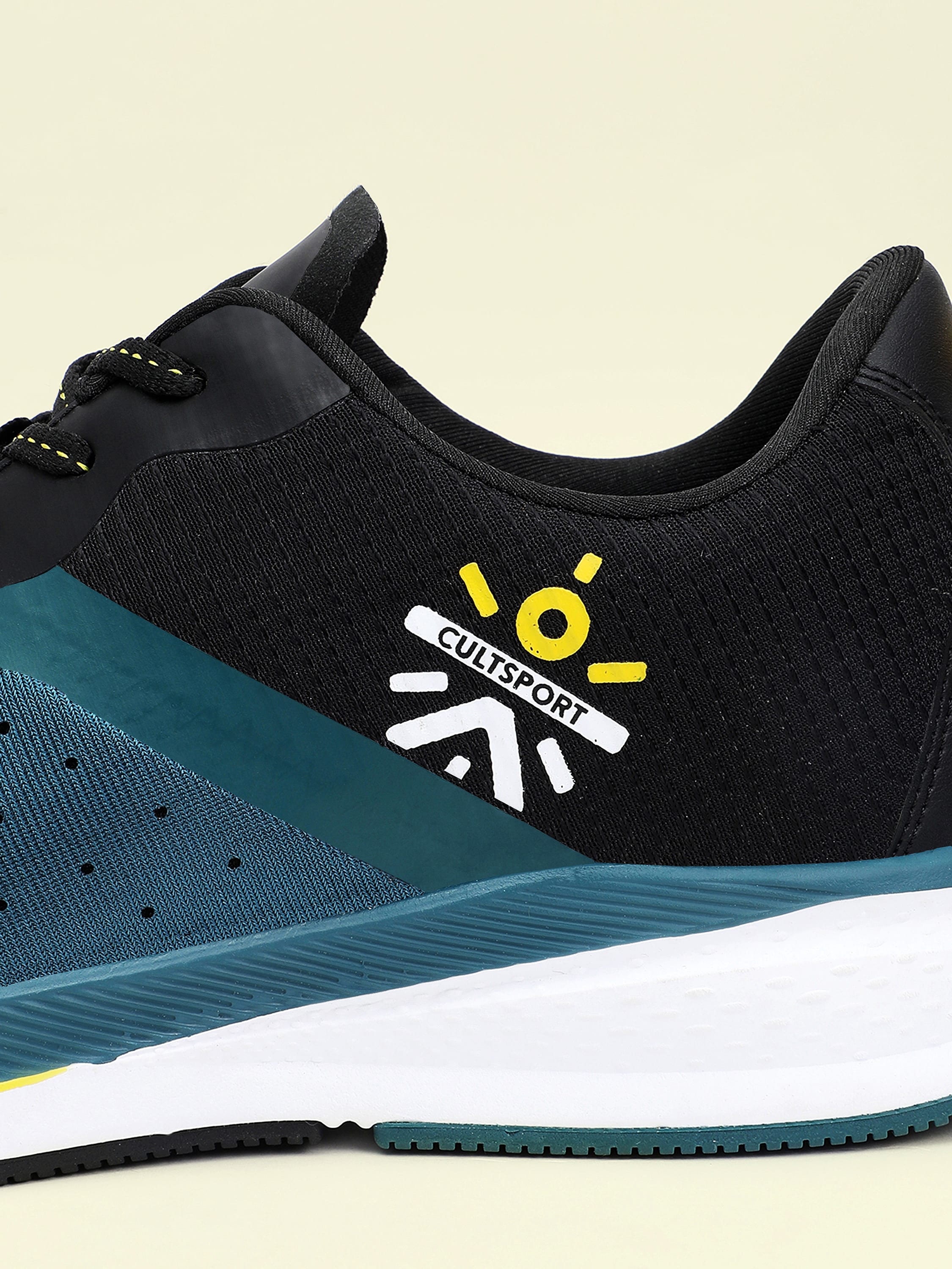 cult Speedster Men Running Shoes - Black/ Dark Teal