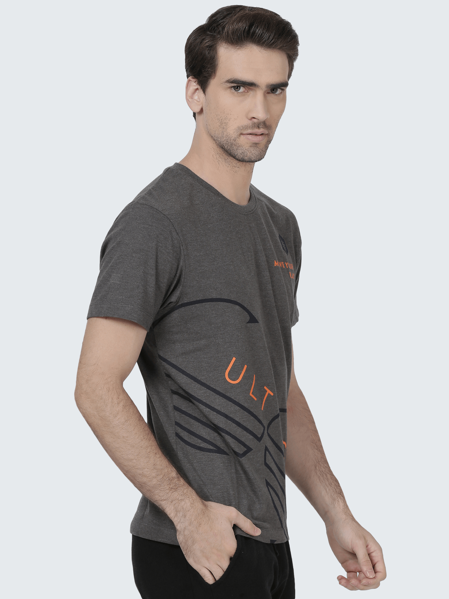 Everydays Maze Anthra Cotton Tee