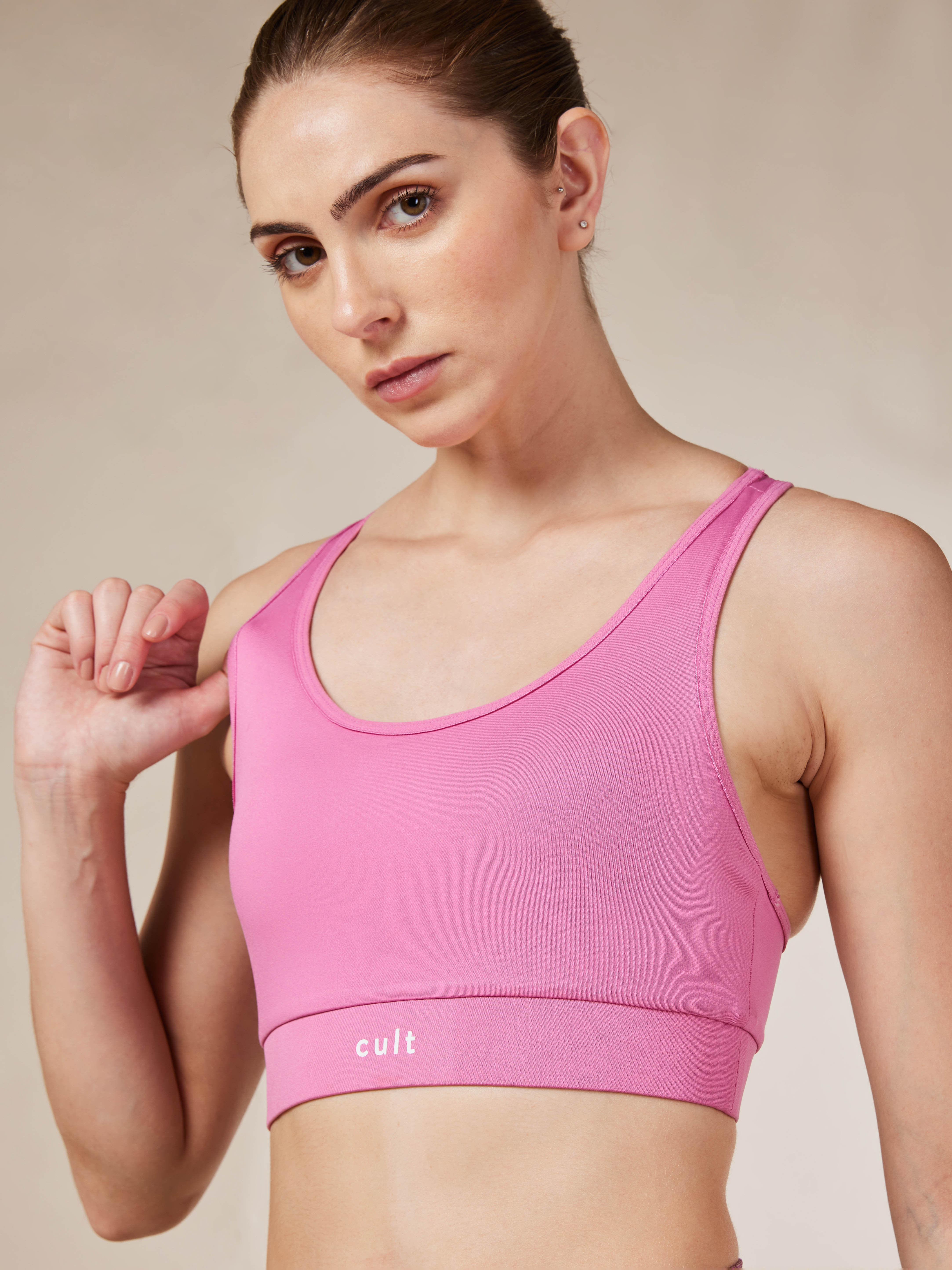 Women's Cult Pink Racer Back Bra