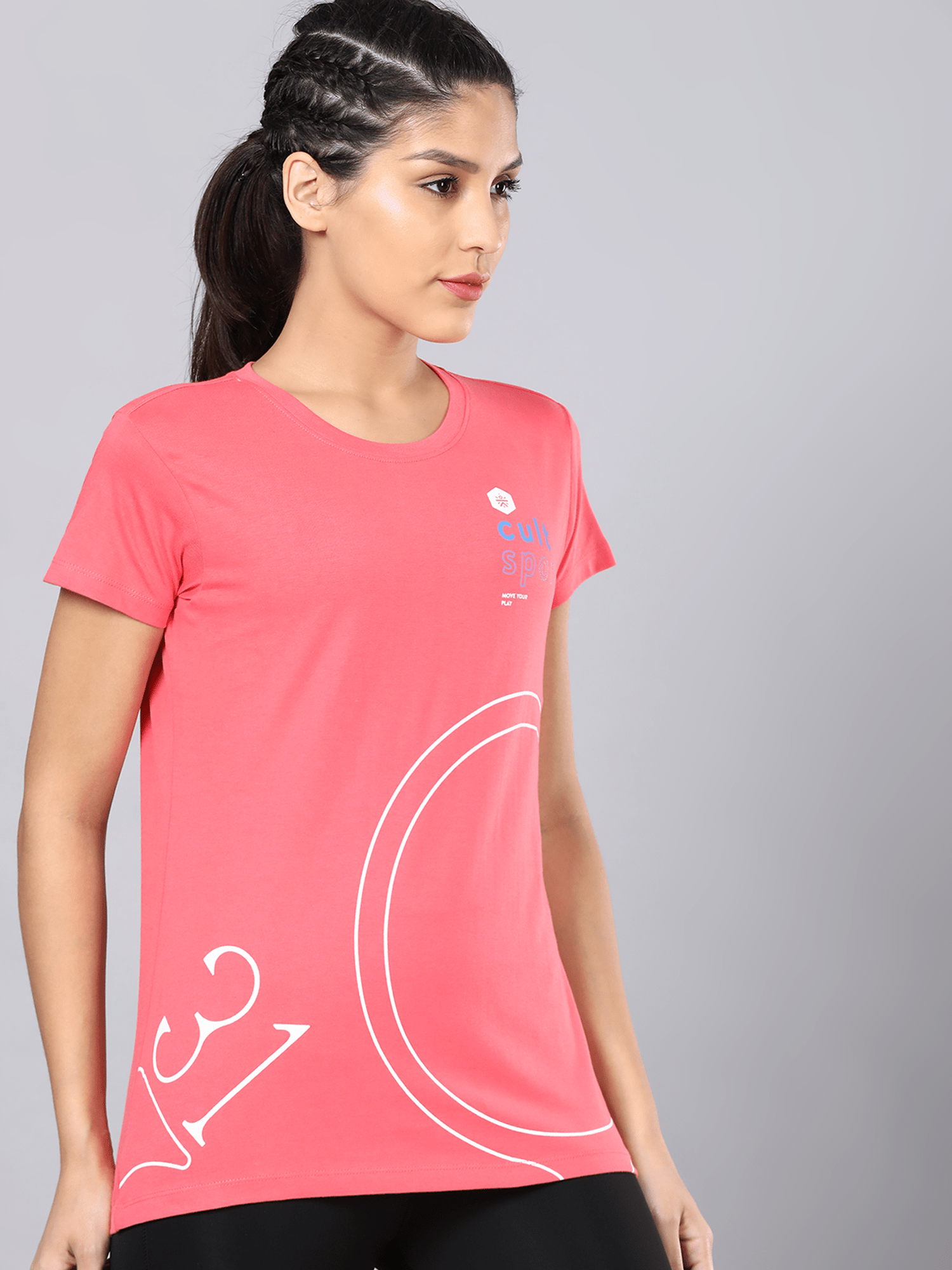 Everyday Numeric Pink Casual Tee