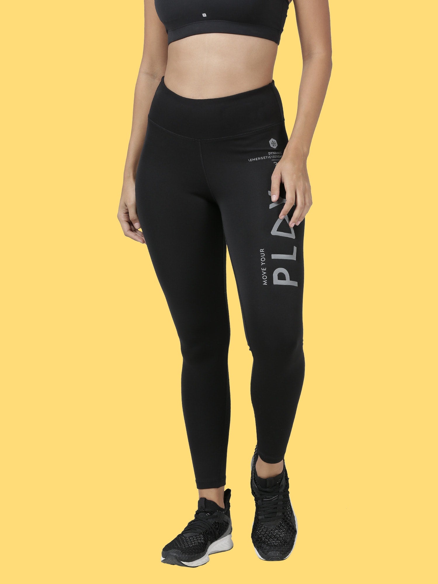 Blakout Jump Black Running Leggings
