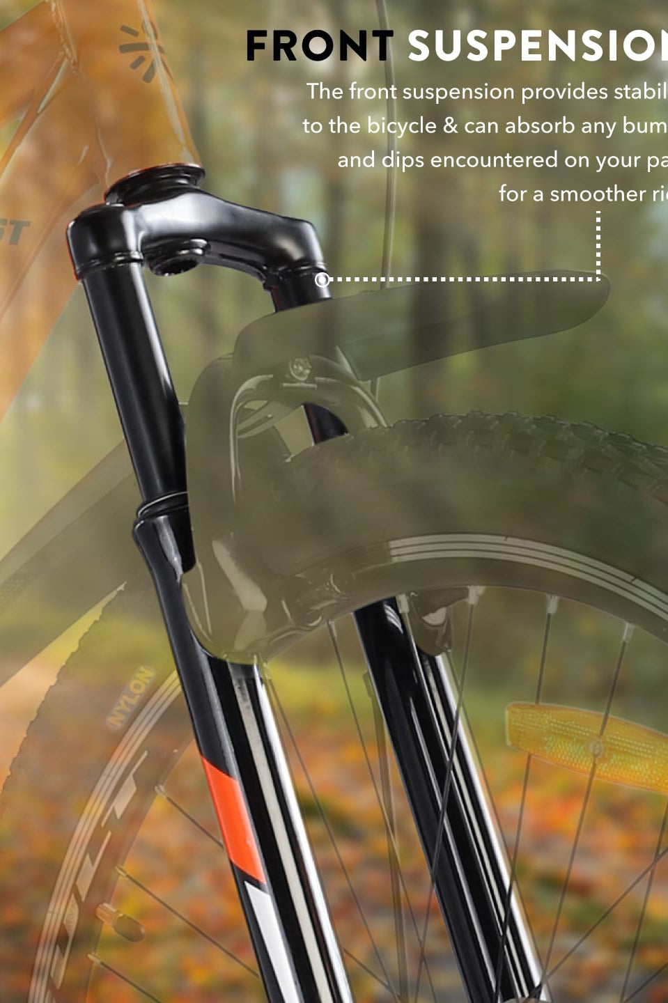 DAUNTLESS26TORANGEBLACK Steel Single Speed 26 inch Mountain Cycle, Dual Disc Brake, Front Suspension, Double Wall Rim