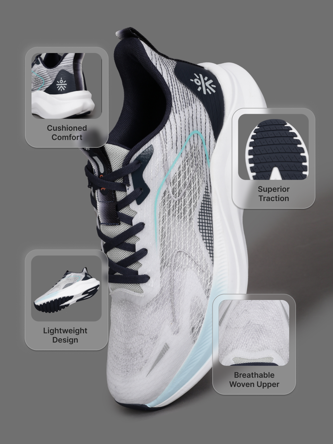 cult Men's GlaciusX Running Shoes - Grey