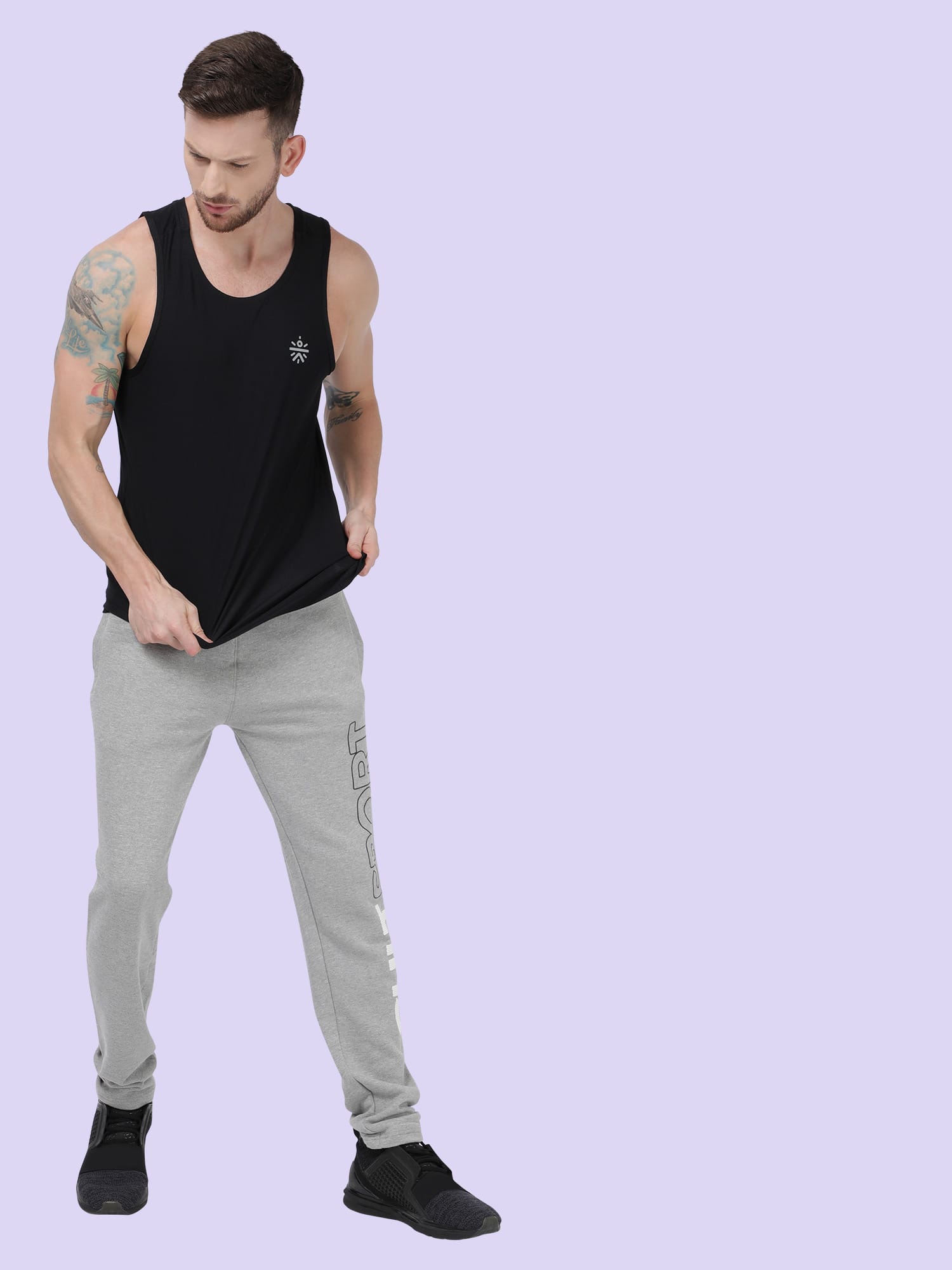 Men's Flex Grey Tapered Street Joggers