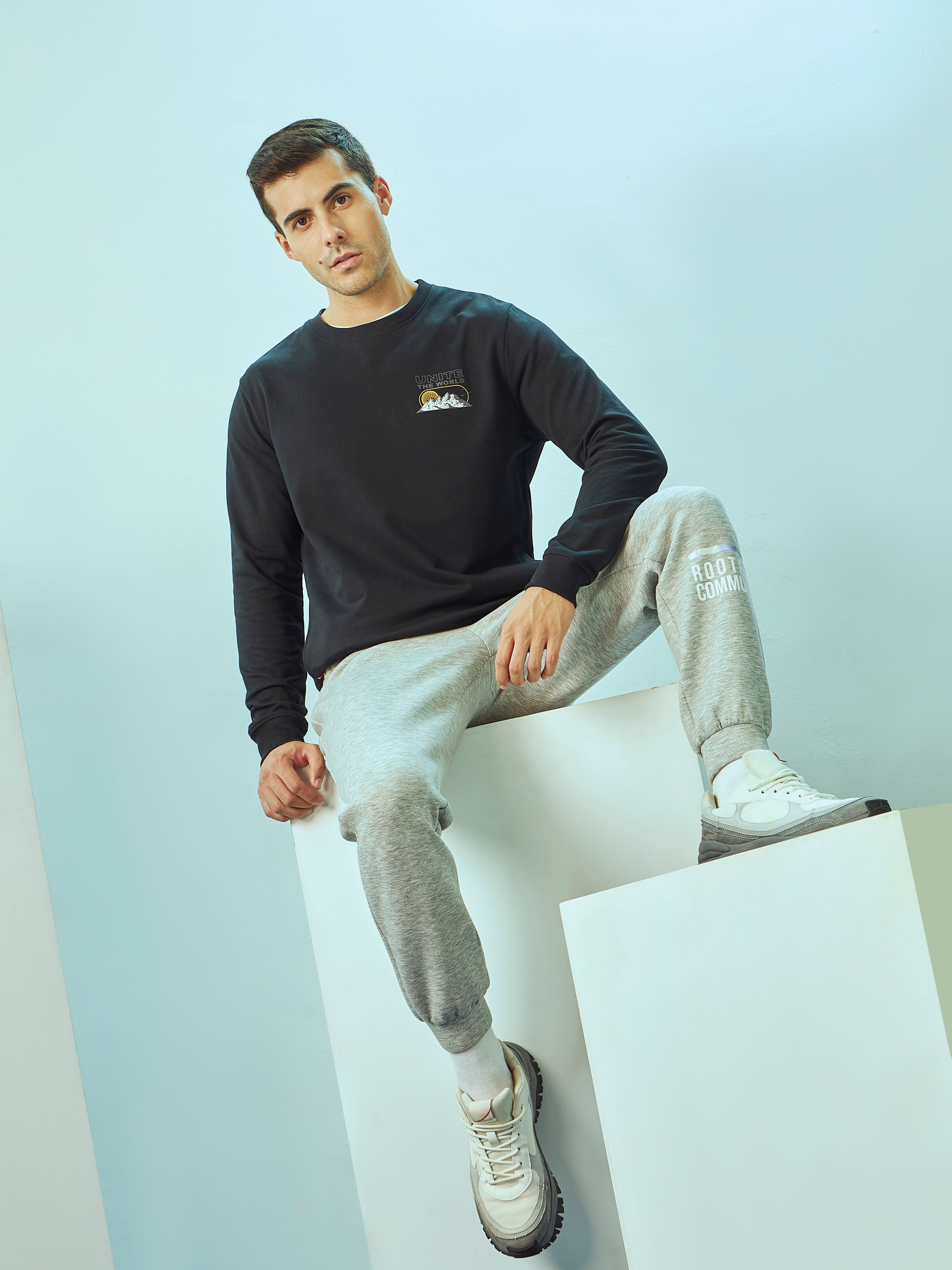 Placement Print Sweatshirt with Pockets