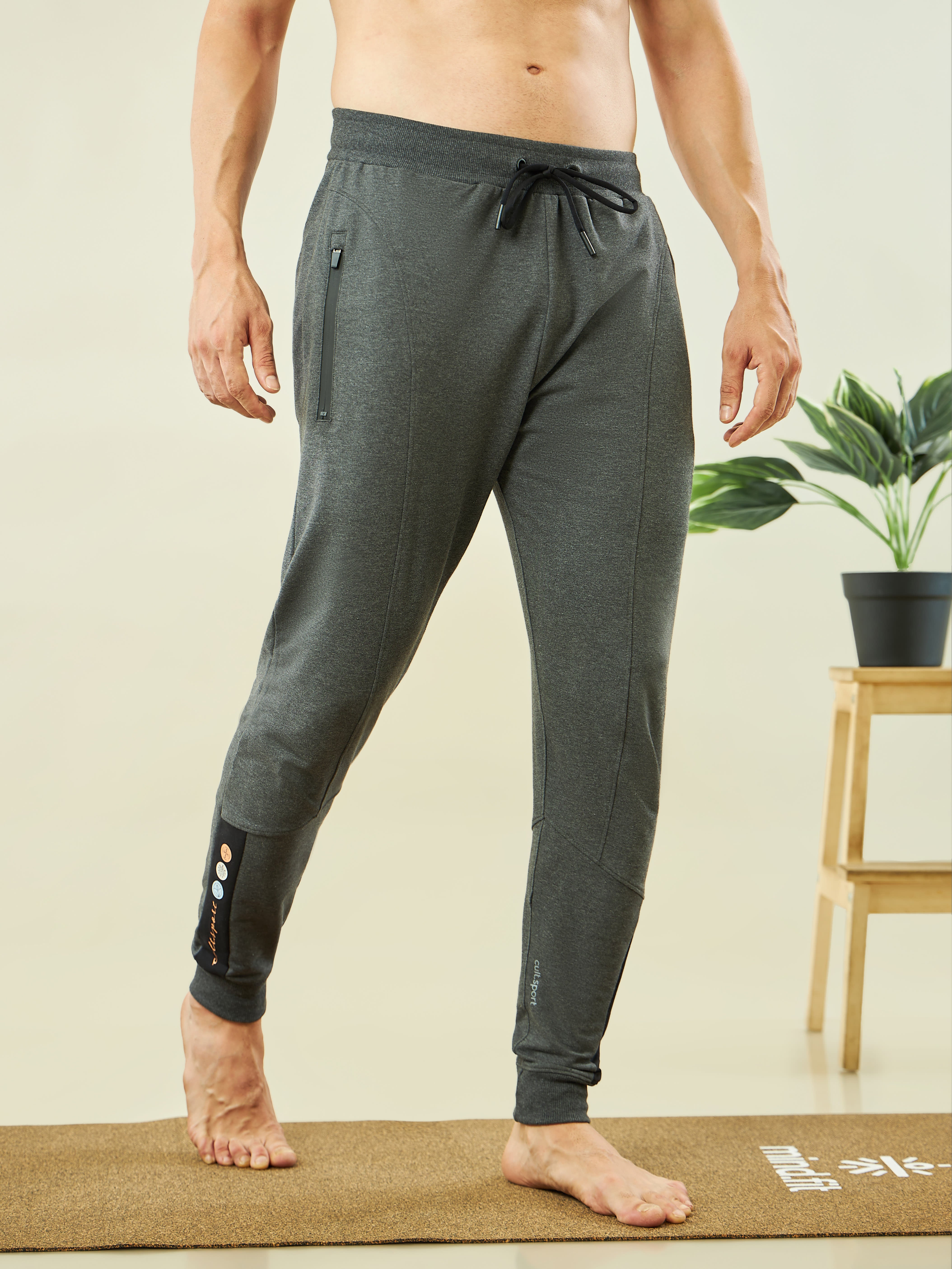 Contrast Panel Relaxed Tapered Fit Joggers