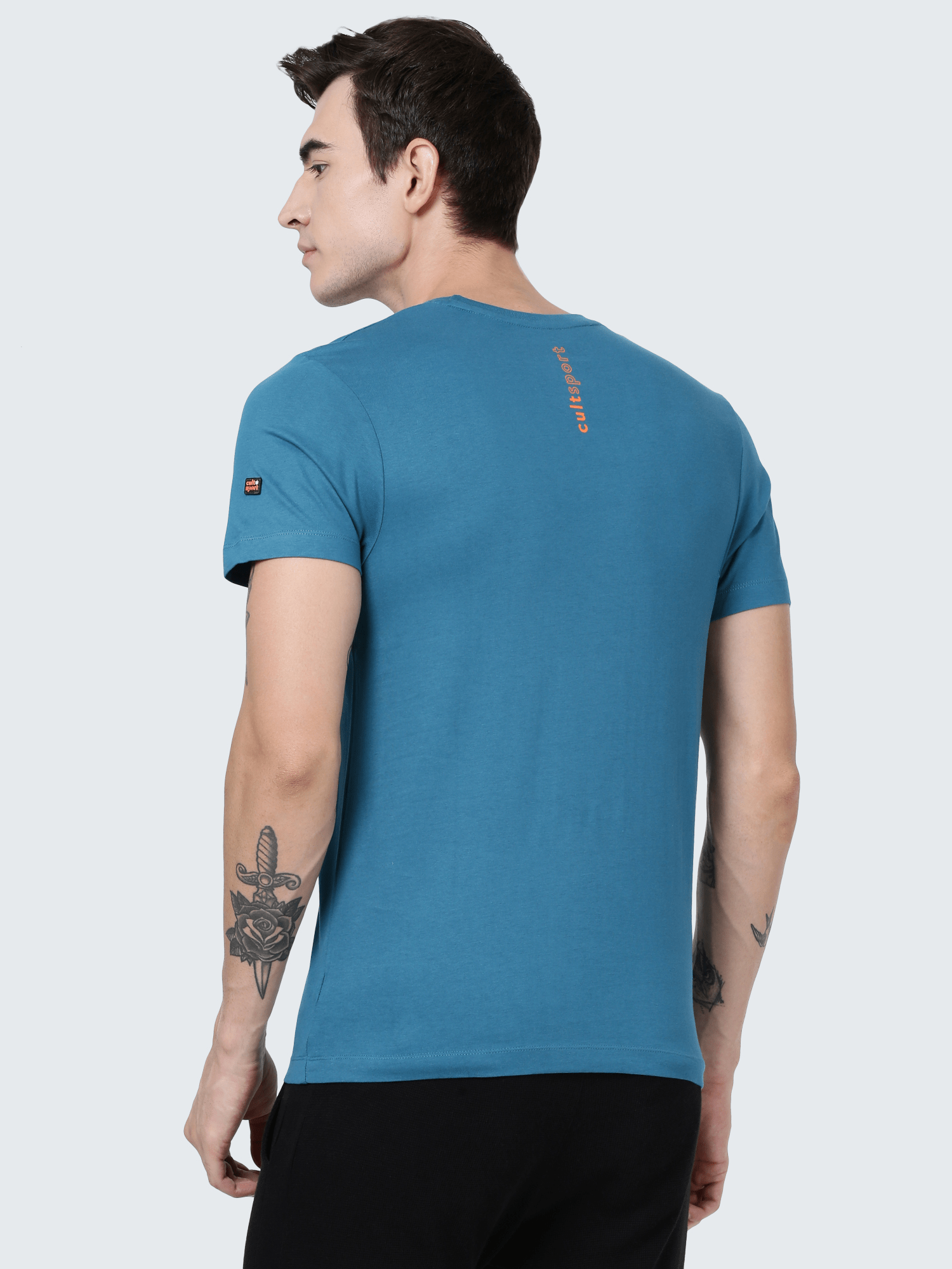 Everydays Maze Teal Cotton Tee