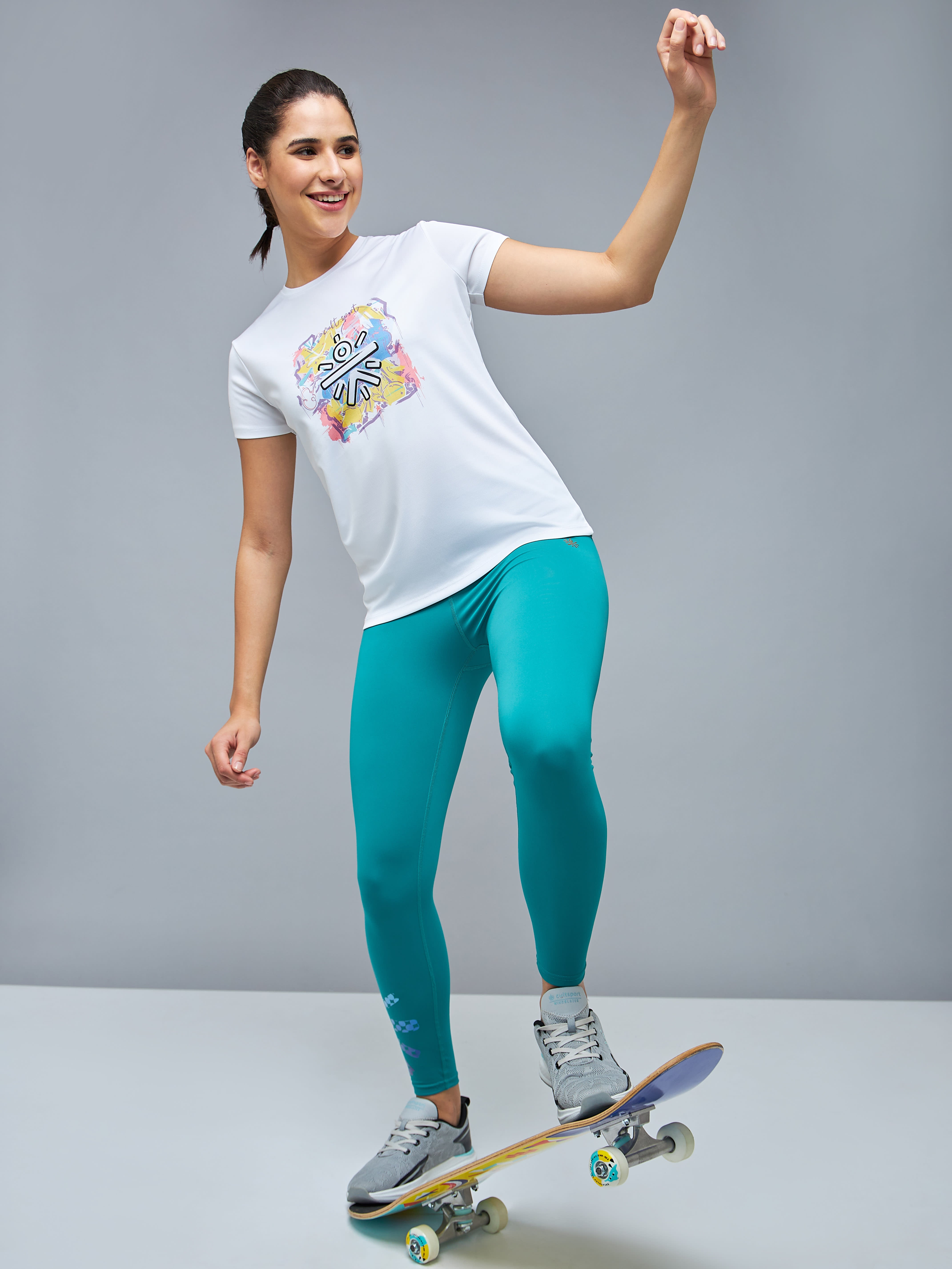 Graphic Print Workout T-shirt