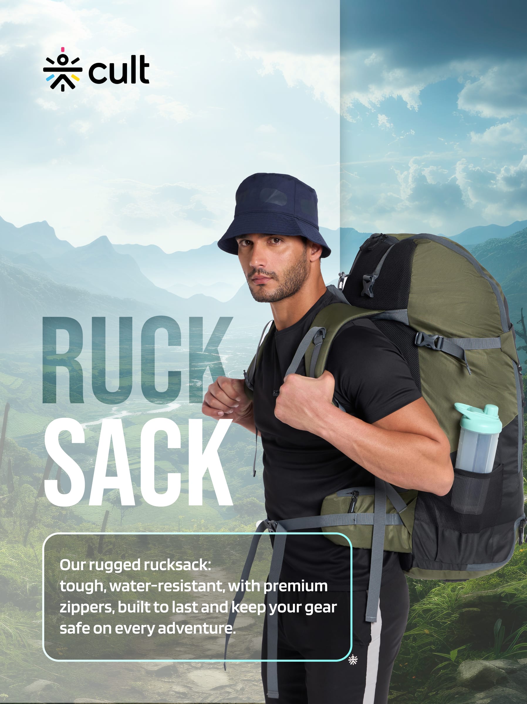 Travel Rucksack 65 L Green