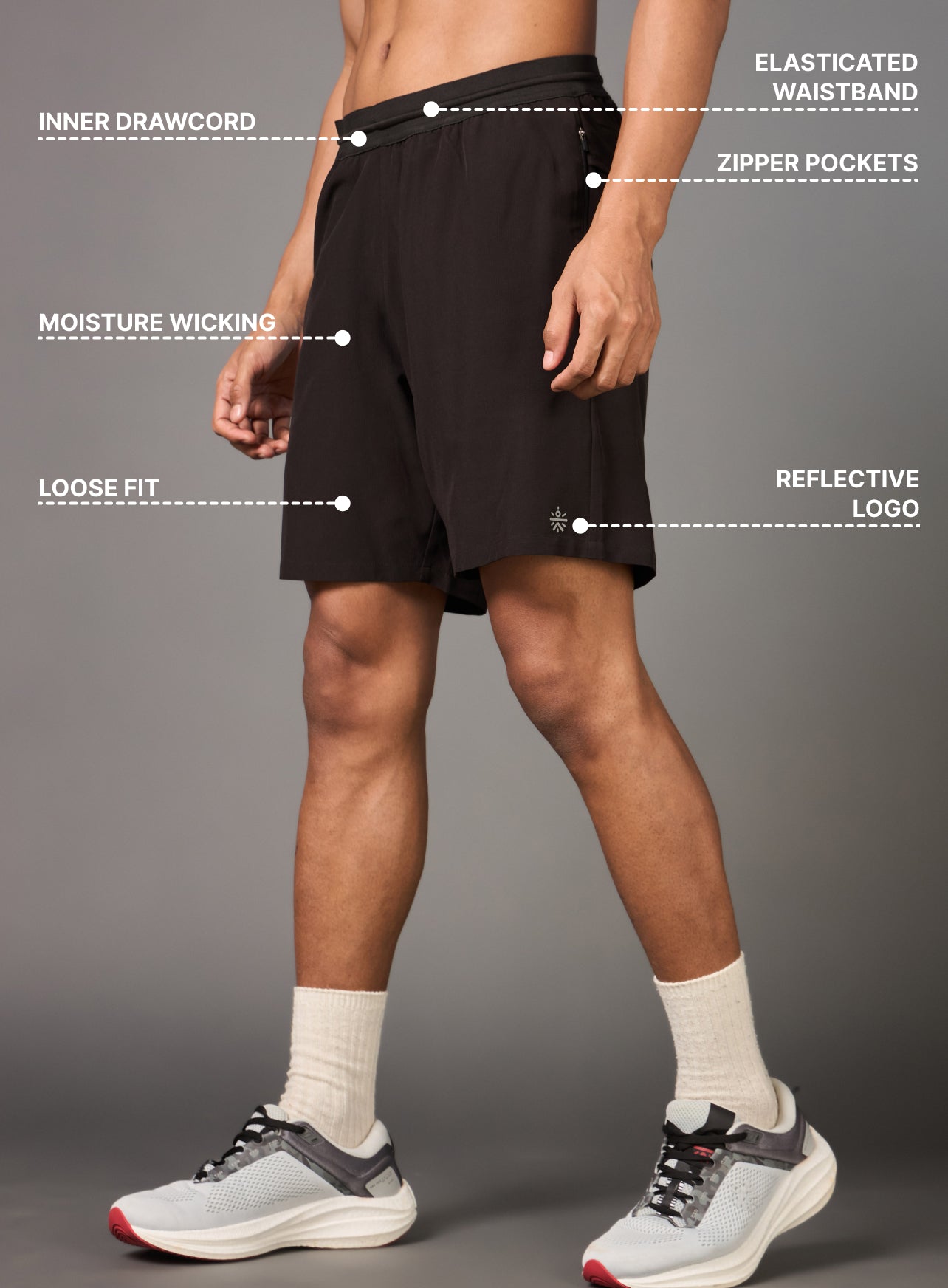 Men's All Terrain Black Running Shorts