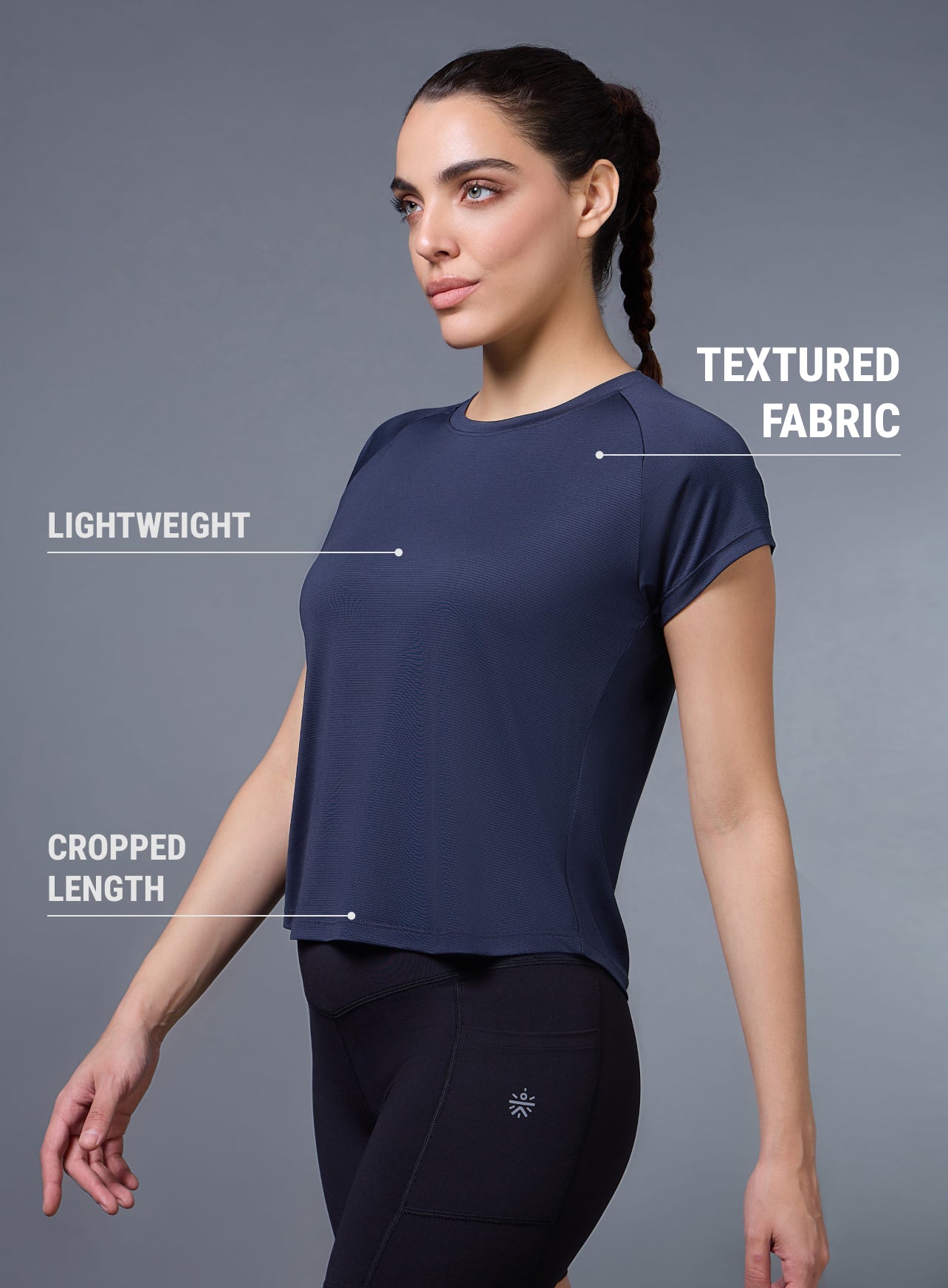 Women's Navy Run Forward T-shirt